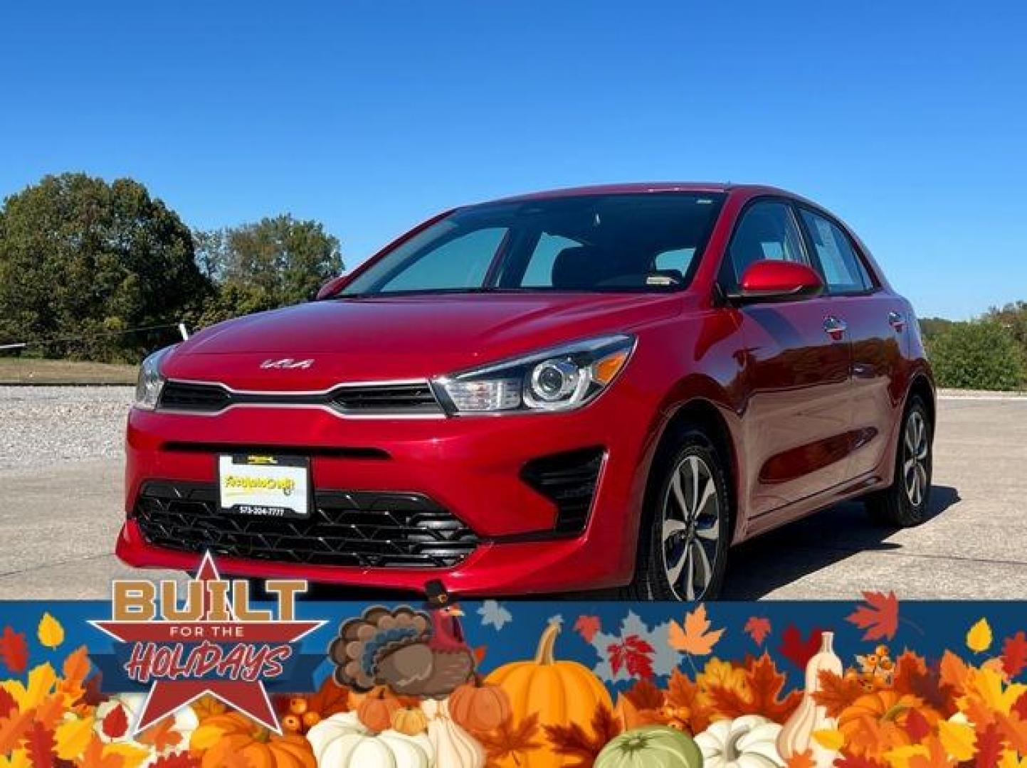 2022 RED /Black KIA RIO S (3KPA25AD6NE) with an 1.6L engine, Continuously Variable transmission, located at 2990 Old Orchard Rd., Jackson, MO, 63755, 37.354214, -89.612106 - Photo#3