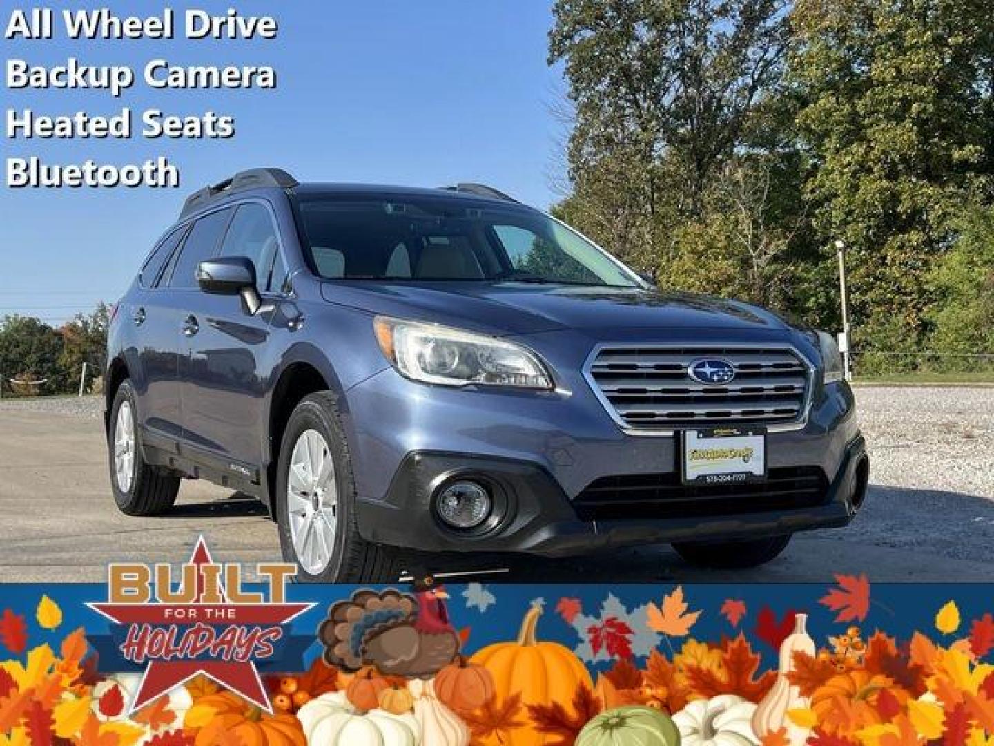 2016 BLUE /Tan SUBARU OUTBACK 2.5I PREMIUM (4S4BSBFC4G3) with an 2.5L engine, Continuously Variable transmission, located at 2990 Old Orchard Rd., Jackson, MO, 63755, 37.354214, -89.612106 - Photo#0