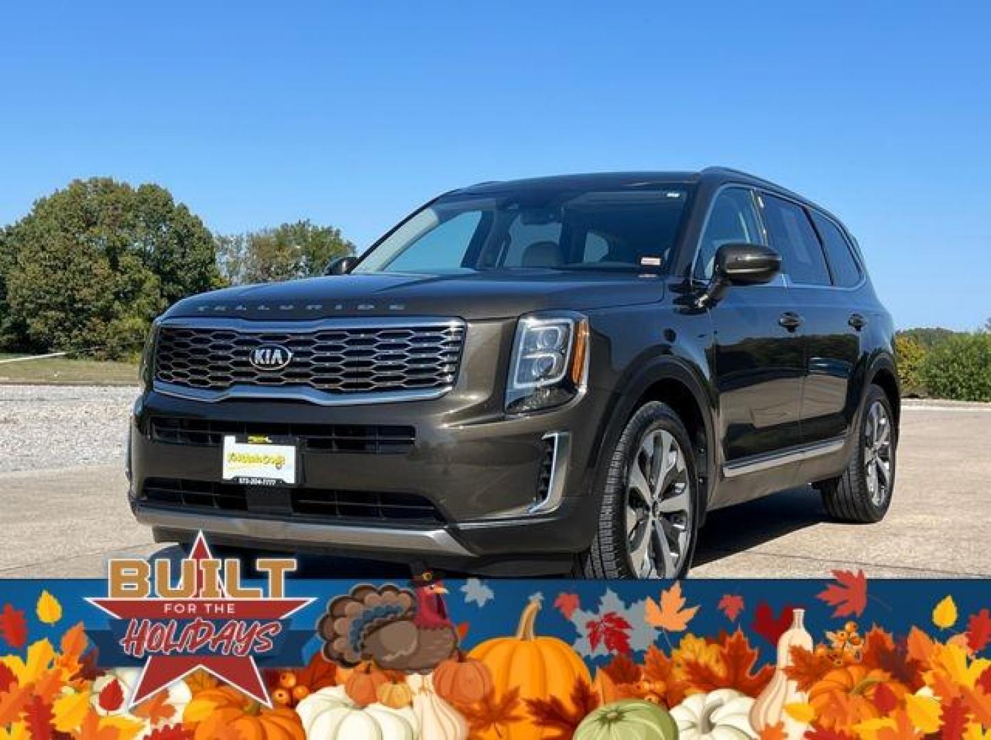 2021 GREEN /Tan KIA TELLURIDE EX (5XYP34HC5MG) with an 3.8L engine, Automatic transmission, located at 2990 Old Orchard Rd., Jackson, MO, 63755, 37.354214, -89.612106 - Photo#7