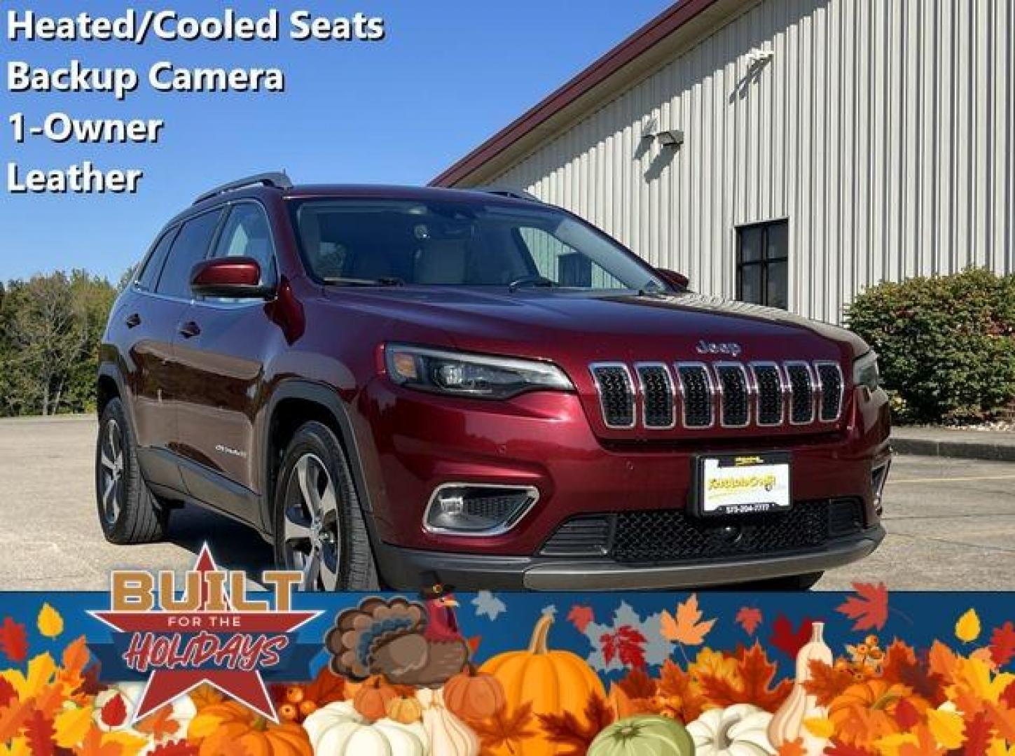 2020 MAROON /Tan JEEP CHEROKEE LIMITED (1C4PJLDX3LD) with an 3.2L engine, Automatic transmission, located at 2990 Old Orchard Rd., Jackson, MO, 63755, 37.354214, -89.612106 - Photo#0