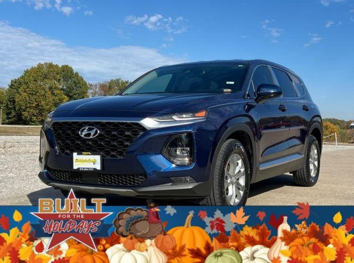 2019 BLUE /Gray HYUNDAI SANTA FE SEL (5NMS33AD2KH) with an 2.4L engine, Automatic transmission, located at 2990 Old Orchard Rd., Jackson, MO, 63755, 37.354214, -89.612106 - Photo#5