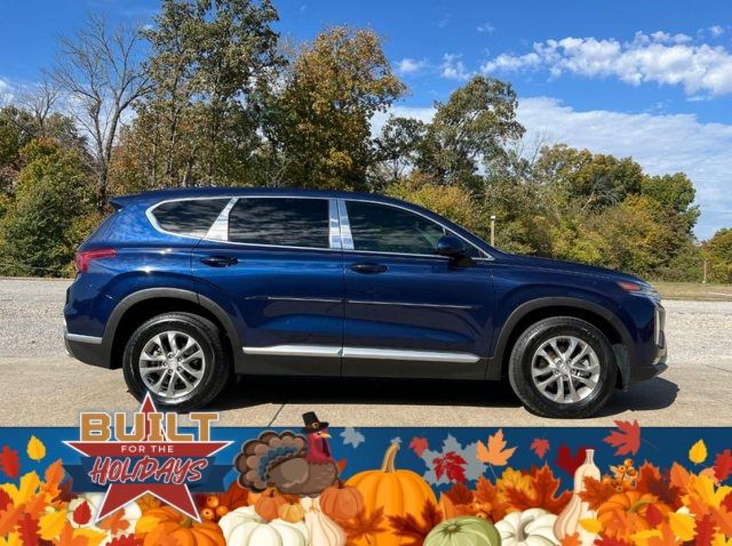 2019 BLUE /Gray HYUNDAI SANTA FE SEL (5NMS33AD2KH) with an 2.4L engine, Automatic transmission, located at 2990 Old Orchard Rd., Jackson, MO, 63755, 37.354214, -89.612106 - Photo#7