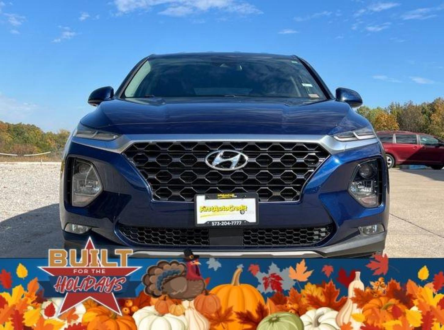 2019 BLUE /Gray HYUNDAI SANTA FE SEL (5NMS33AD2KH) with an 2.4L engine, Automatic transmission, located at 2990 Old Orchard Rd., Jackson, MO, 63755, 37.354214, -89.612106 - Photo#11