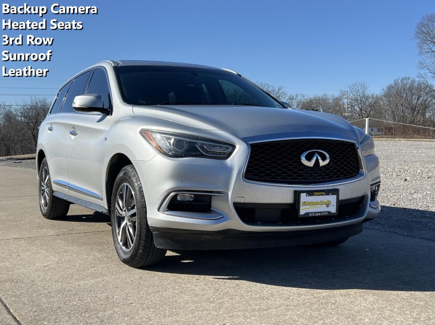 2016 SILVER /Black Leather INFINITI QX60 (5N1AL0MN1GC) with an 3.5L V6 engine, Continuously Variable transmission, located at 2990 Old Orchard Rd., Jackson, MO, 63755, 37.354214, -89.612106 - 2016 Infiniti QX60 166xxx miles Front Wheel Drive 3.5L V6 Automatic Leather 3rd Row Backup Camera Power/Heated Seats Sunroof Cruise Power Windows/Locks/Mirrors We have financing available and we accept trades! Fill out a credit application on our website or come by today! If you have an - Photo#0