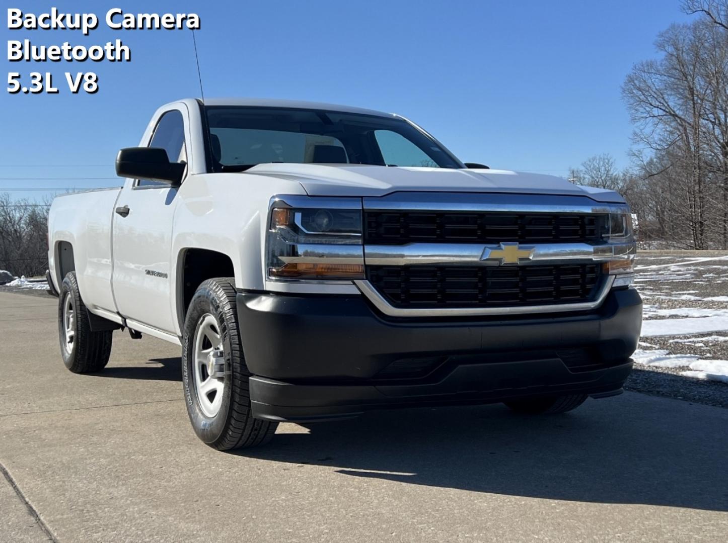 2018 WHITE /Gray Cloth CHEVROLET SILVERADO 1500 WORK TRUCK (1GCNCNEC7JZ) with an 5.3L V8 engine, Automatic transmission, located at 2990 Old Orchard Rd., Jackson, MO, 63755, 37.354214, -89.612106 - 2018 Chevrolet Silverado 1500 Work Truck 103xxx miles Rear Wheel Drive 5.3L V8 Automatic Backup Camera Bluetooth Cruise Power Windows/Locks/Mirrors We have financing available and we accept trades! Fill out a credit application on our website or come by today! If you have any questions, gi - Photo#0