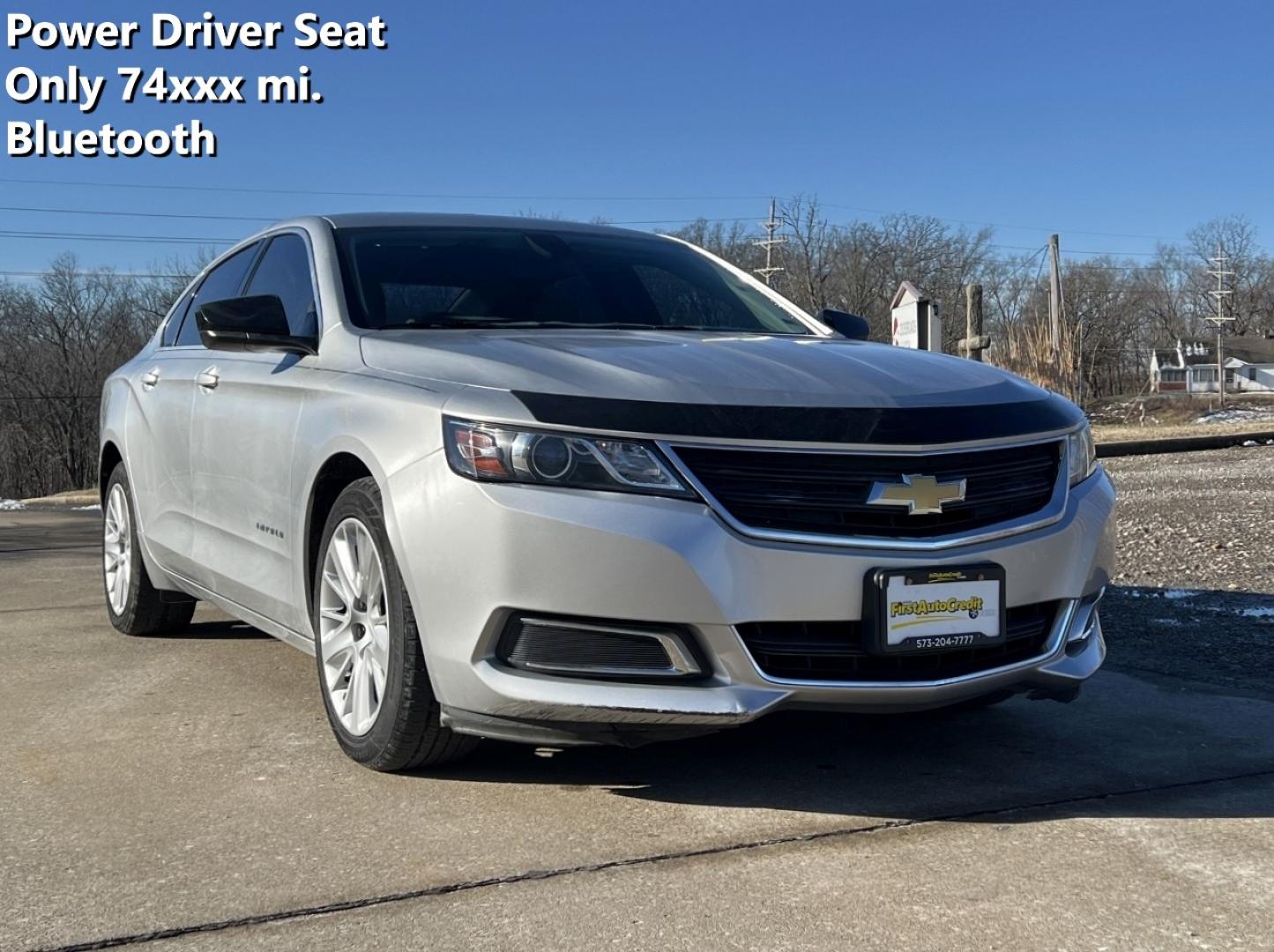 2015 SILVER /Gray Cloth CHEVROLET IMPALA LS (2G11Z5SL1F9) with an 2.5L 4 Cyl. engine, Automatic transmission, located at 2990 Old Orchard Rd., Jackson, MO, 63755, 37.354214, -89.612106 - 2015 Chevrolet Impala LS Only 74xxx miles Front Wheel Drive 2.5L 4 Cyl. Automatic Power Driver Seat Bluetooth Cruise Power Windows/Locks/Mirrors We have financing available and we accept trades! Fill out a credit application on our website or come by today! If you have any questions, give - Photo#0