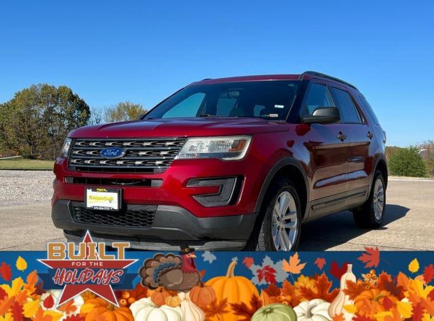 2017 RED /Tan FORD EXPLORER (1FM5K8B82HG) with an 3.5L engine, Automatic transmission, located at 2990 Old Orchard Rd., Jackson, MO, 63755, 37.354214, -89.612106 - Photo#4