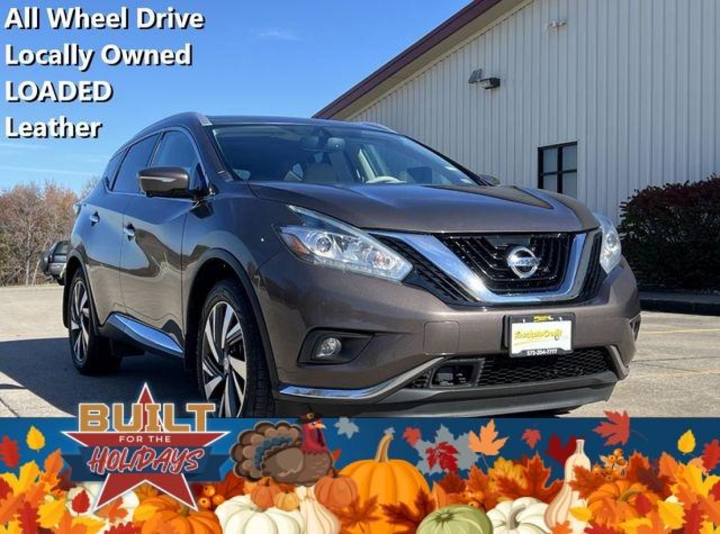 2015 BROWN /Tan NISSAN MURANO PLATINUM (5N1AZ2MHXFN) with an 3.5L engine, Continuously Variable transmission, located at 2990 Old Orchard Rd., Jackson, MO, 63755, 37.354214, -89.612106 - Photo#0