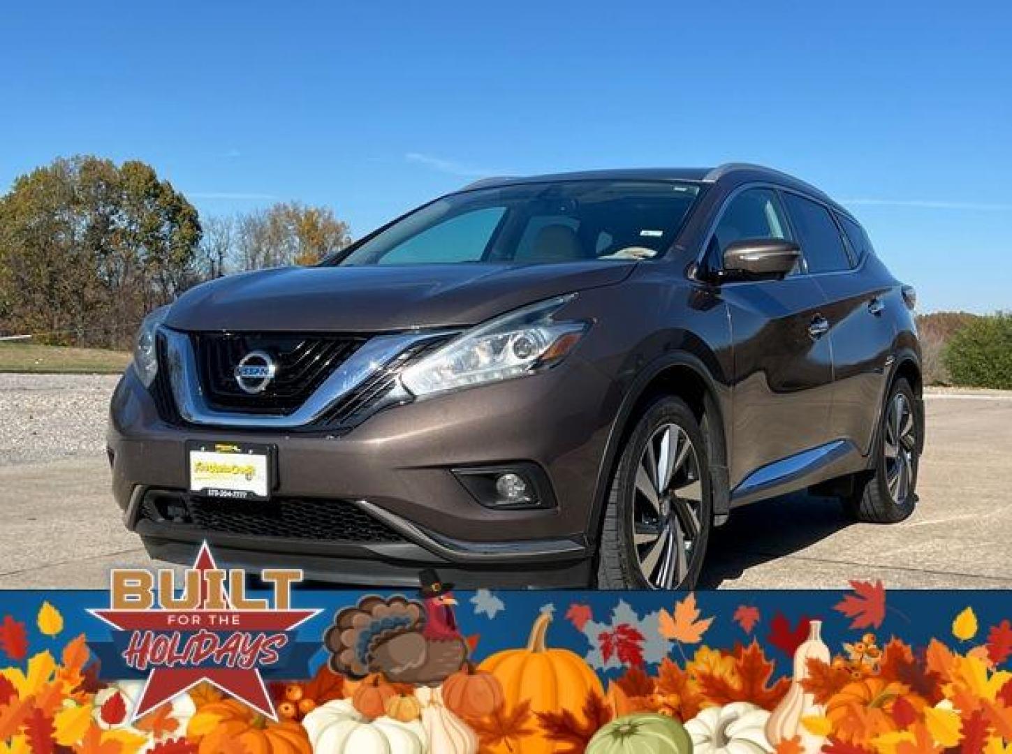 2015 BROWN /Tan NISSAN MURANO PLATINUM (5N1AZ2MHXFN) with an 3.5L engine, Continuously Variable transmission, located at 2990 Old Orchard Rd., Jackson, MO, 63755, 37.354214, -89.612106 - Photo#9