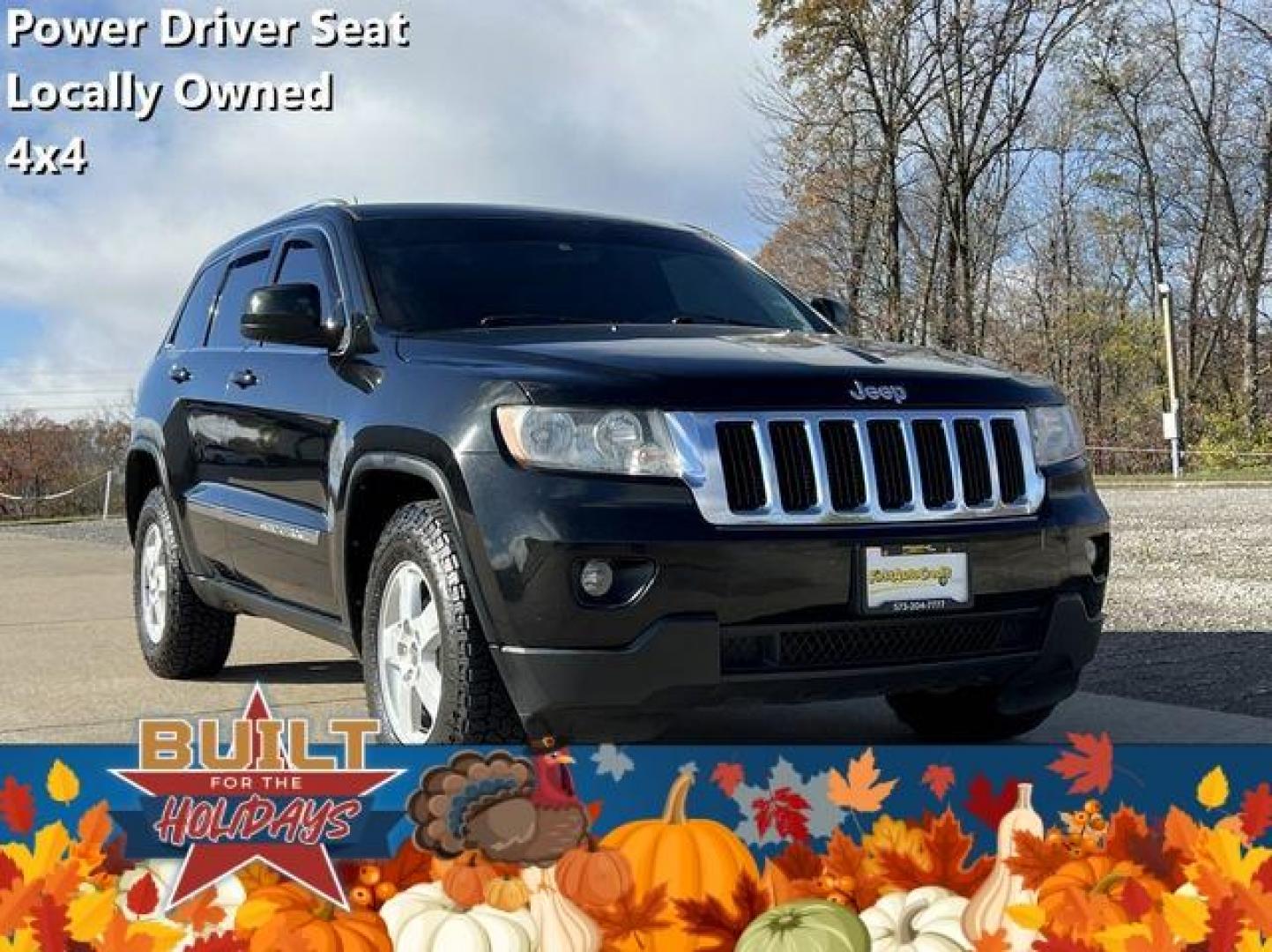 2012 BLACK /Gray JEEP GRAND CHEROKEE LAREDO (1C4RJFAG2CC) with an 3.6L engine, Automatic transmission, located at 2990 Old Orchard Rd., Jackson, MO, 63755, 37.354214, -89.612106 - Photo#0