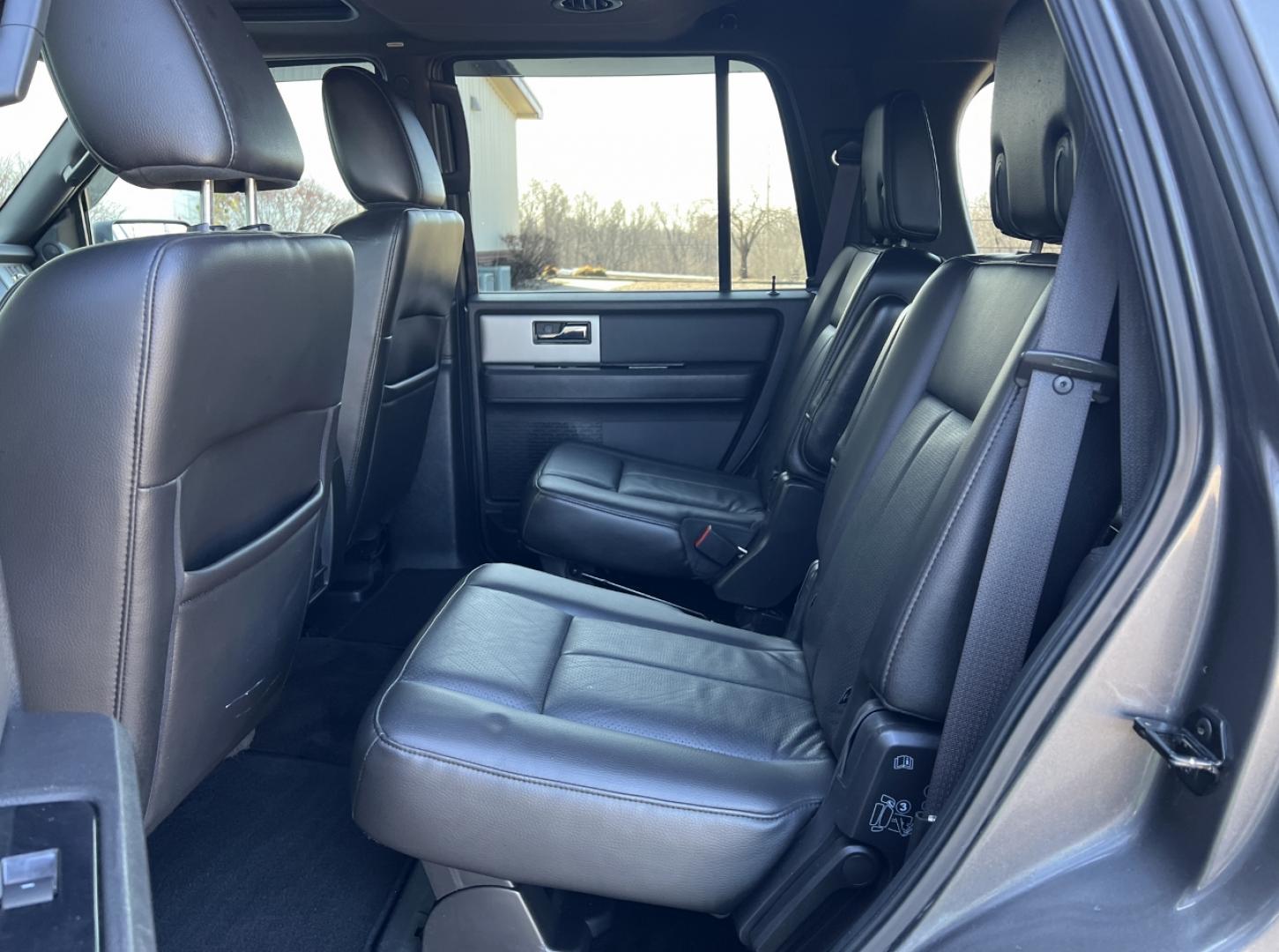 2014 GRAY /Black Leather FORD EXPEDITION LIMITED (1FMJU2A52EE) with an 5.4L engine, Automatic transmission, located at 2990 Old Orchard Rd., Jackson, MO, 63755, 37.354214, -89.612106 - Photo#20