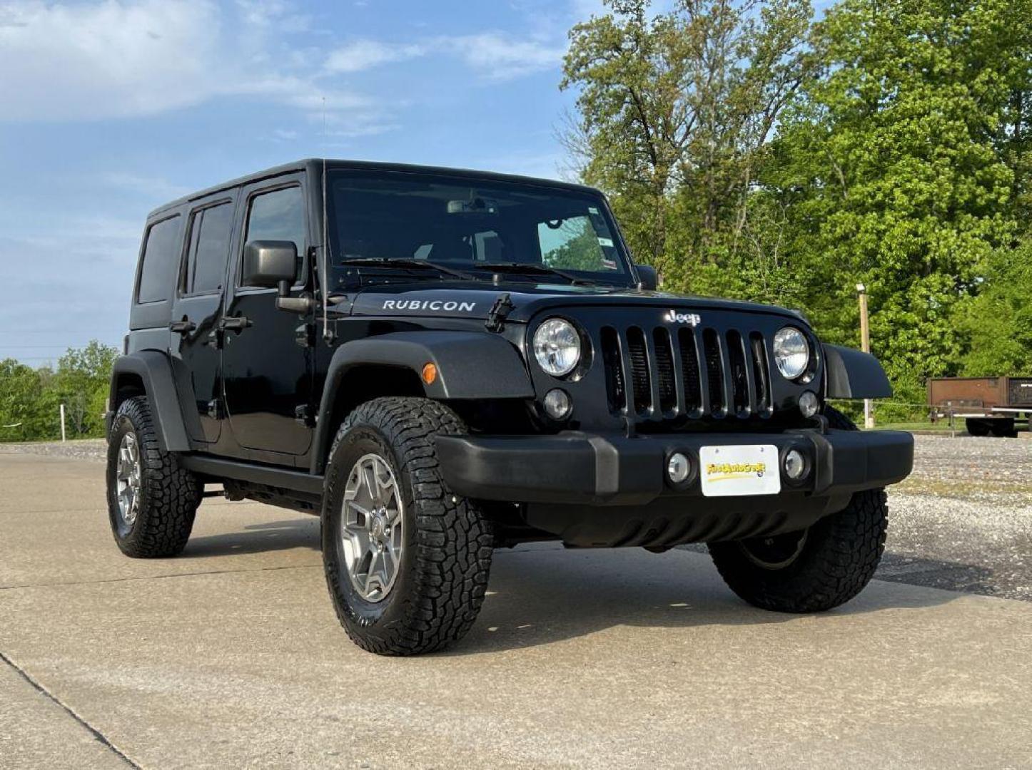 2015 BLACK /Black JEEP WRANGLER UNLIMI RUBICON (1C4BJWFG3FL) with an 3.6L engine, Automatic transmission, located at 2990 Old Orchard Rd., Jackson, MO, 63755, 37.354214, -89.612106 - Photo#0