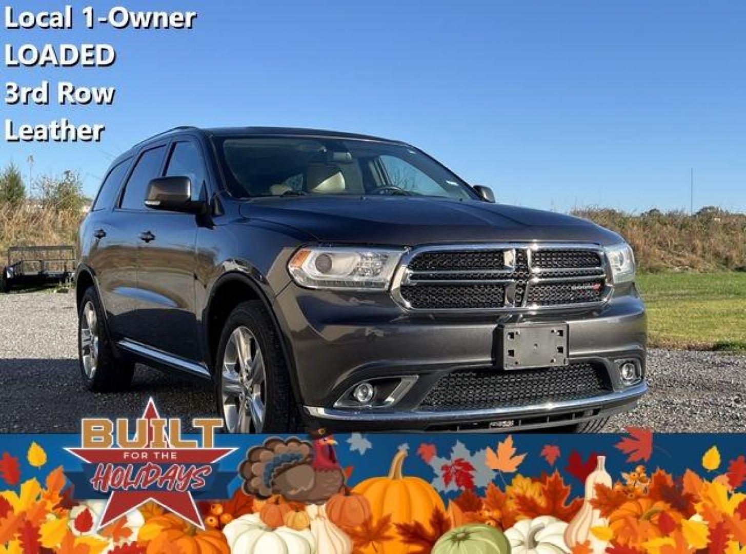 2015 GRAY /Tan DODGE DURANGO LIMITED (1C4RDJDGXFC) with an 3.6L engine, Automatic transmission, located at 2990 Old Orchard Rd., Jackson, MO, 63755, 37.354214, -89.612106 - Photo#0