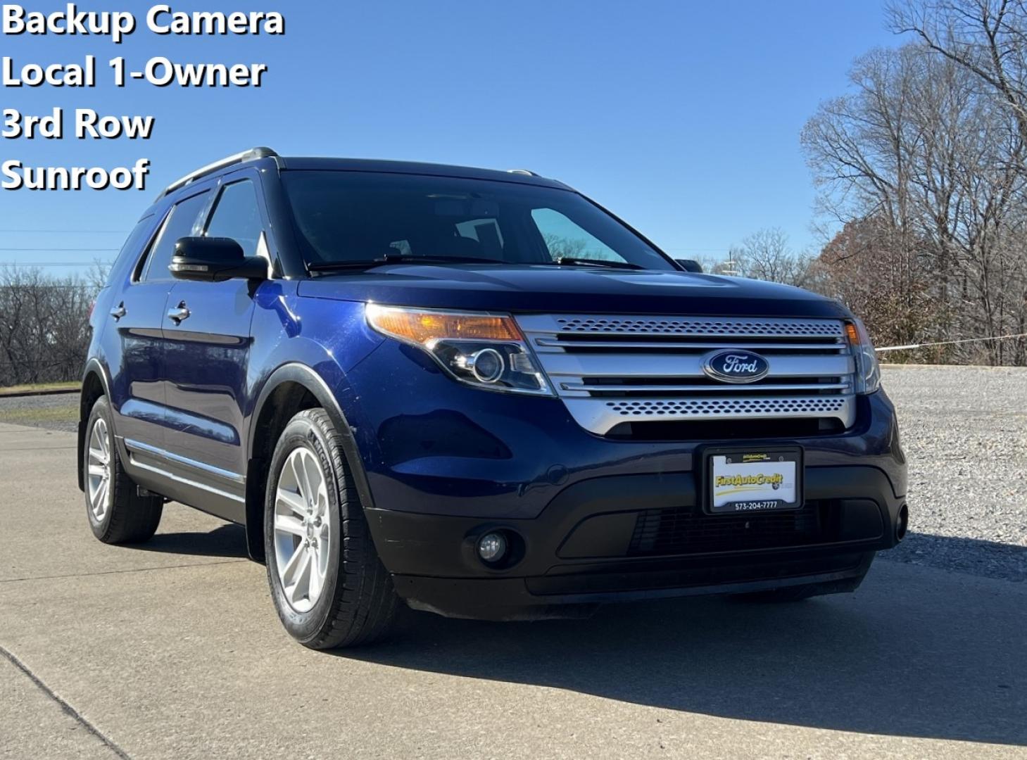 2011 BLUE /Black Cloth FORD EXPLORER XLT (1FMHK7D86BG) with an 3.5L engine, Automatic transmission, located at 2990 Old Orchard Rd., Jackson, MO, 63755, 37.354214, -89.612106 - Photo#0