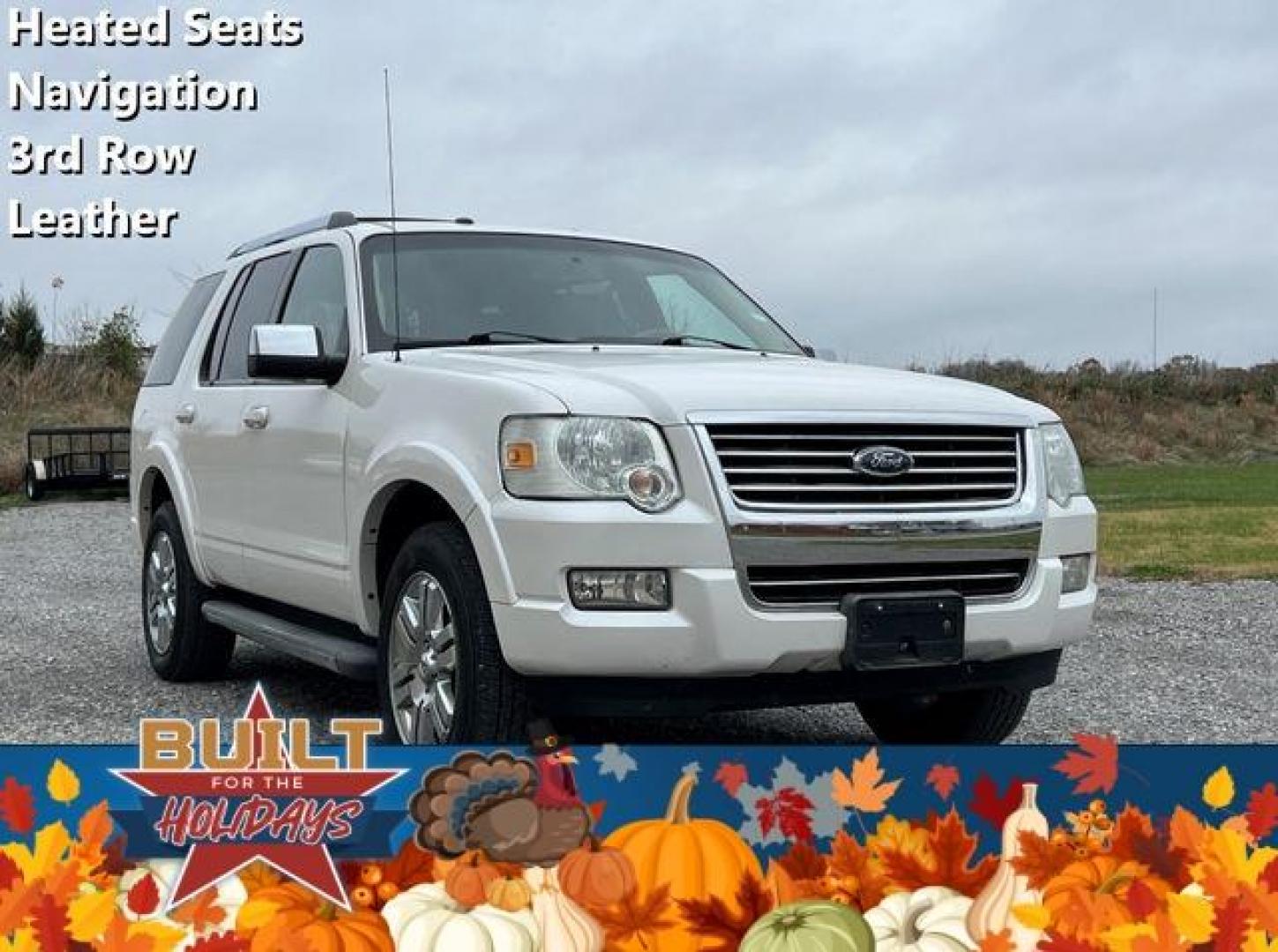 2010 WHITE /Tan FORD EXPLORER LIMITED (1FMEU7F82AU) with an 4.6L engine, Automatic transmission, located at 2990 Old Orchard Rd., Jackson, MO, 63755, 37.354214, -89.612106 - Photo#0