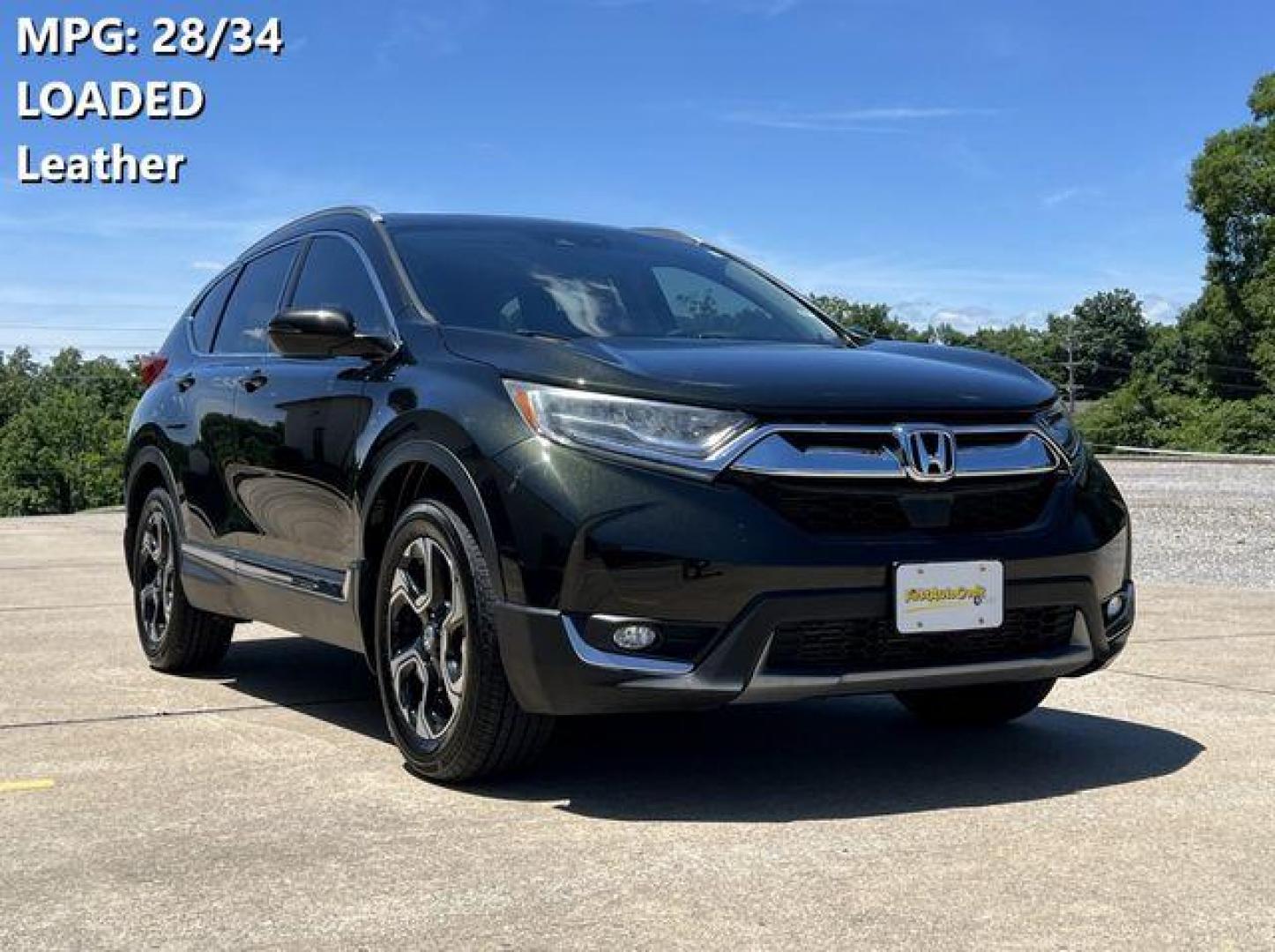 2017 GREEN /Black HONDA CR-V TOURING (5J6RW1H98HL) with an 1.5L engine, Continuously Variable transmission, located at 2990 Old Orchard Rd., Jackson, MO, 63755, 37.354214, -89.612106 - Photo#0