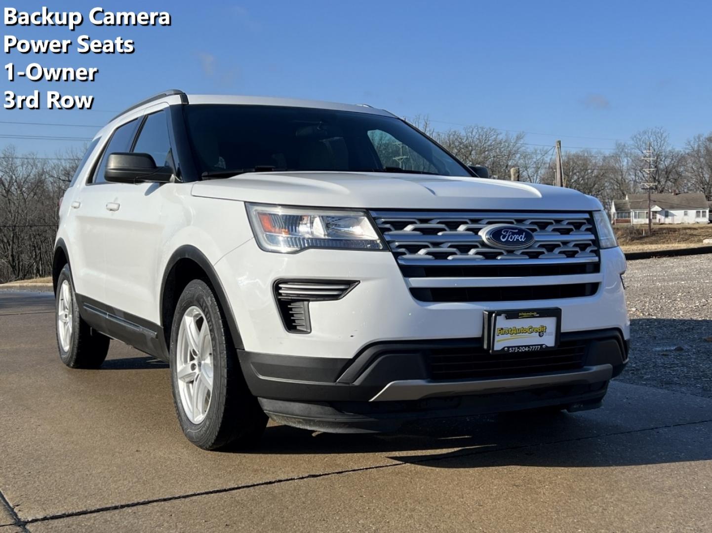 2019 WHITE /Tan Cloth FORD EXPLORER XLT (1FM5K7D84KG) with an 3.5L V6 engine, Automatic transmission, located at 2990 Old Orchard Rd., Jackson, MO, 63755, 37.354214, -89.612106 - 2019 Ford Explorer XLT 1-Owner 129xxx miles Front Wheel Drive 3.5L V6 Automatic 3rd Row Backup Camera Power Seats Bluetooth Cruise Power Windows/Locks/Mirrors We have financing available and we accept trades! Fill out a credit application on our website or come by today! If you have any - Photo#0