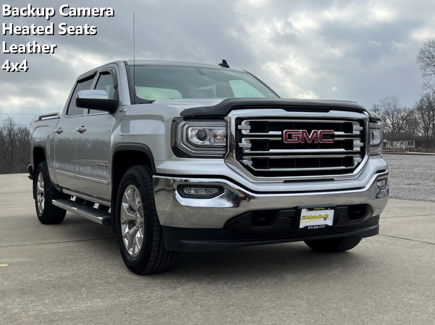 2018 SILVER /Black Leather GMC SIERRA 1500 SLT (3GTU2NEC2JG) with an 5.3L V8 engine, Automatic transmission, located at 2990 Old Orchard Rd., Jackson, MO, 63755, 37.354214, -89.612106 - 2018 GMC Sierra 1500 SLT 87xxx miles 4x4 5.3L V8 Automatic Leather 20" Wheels Backup Camera Power/Heated Seats Bluetooth Remote Start Cruise Power Windows/Locks/Mirrors We have financing available and we accept trades! Fill out a credit application on our website or come by today! If y - Photo#0