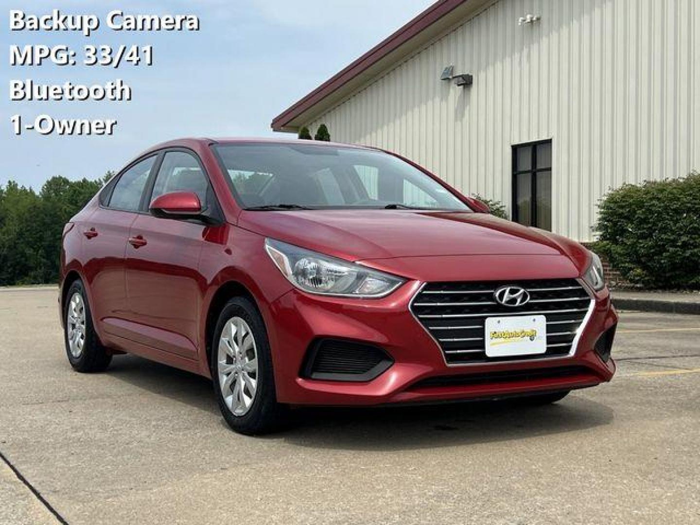 2020 RED /Black HYUNDAI ACCENT SE (3KPC24A61LE) with an 1.6L engine, Continuously Variable transmission, located at 2990 Old Orchard Rd., Jackson, MO, 63755, 37.354214, -89.612106 - Photo#0