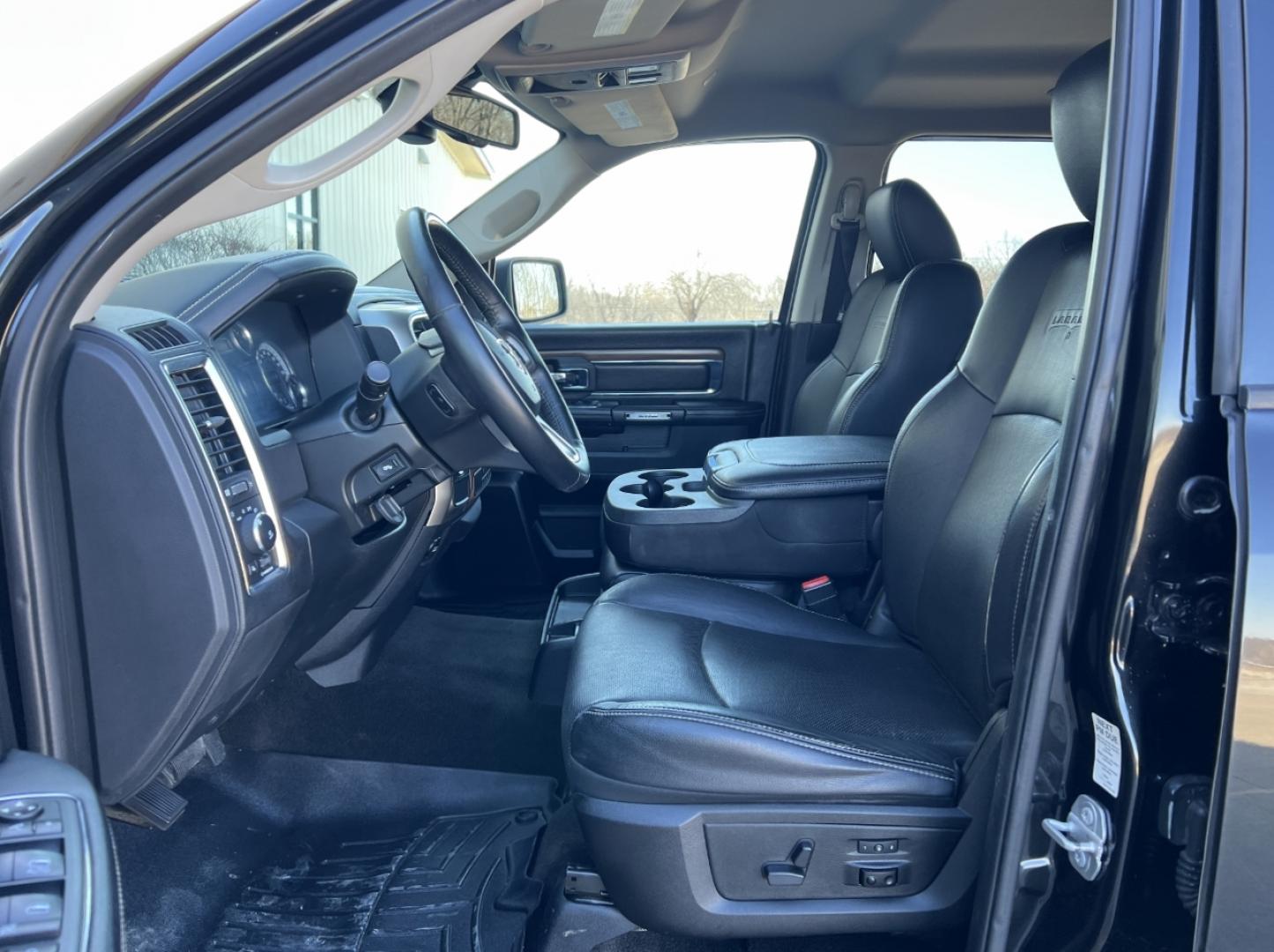 2017 BLACK /Black Leather RAM 1500 Laramie (1C6RR6VTXHS) with an 5.7L V8 HEMI engine, Automatic transmission, located at 2990 Old Orchard Rd., Jackson, MO, 63755, 37.354214, -89.612106 - 2017 Ram 1500 Laramie 93xxx miles Rear Wheel Drive 5.7L V8 HEMI Automatic Leather 20" Wheels Navigation Backup Camera Power/Heated/Cooled Seats Heated Steering Wheel Bluetooth Remote Start Cruise Power Windows/Locks/Mirrors We have financing available and we accept trades! Fill out a - Photo#15