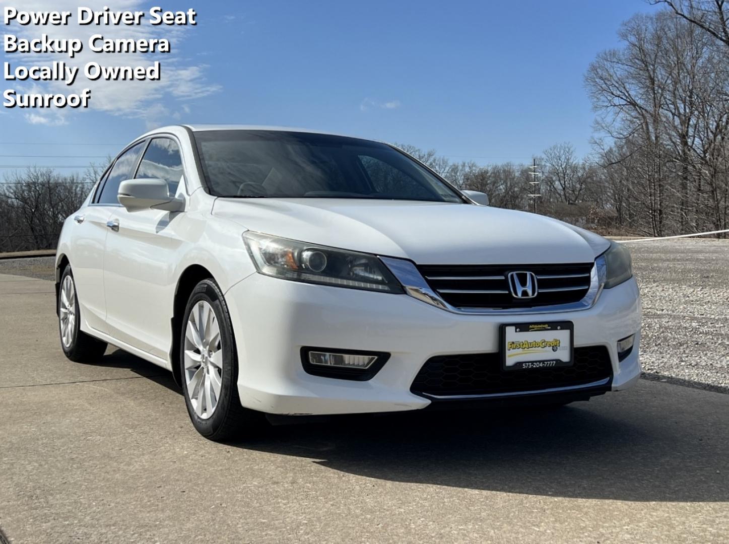 2013 WHITE /Tan Cloth Honda Accord EX (1HGCR2F74DA) with an 2.4L 4 Cyl. engine, Continuously Variable Transmission transmission, located at 2990 Old Orchard Rd., Jackson, MO, 63755, 37.354214, -89.612106 - 2013 Honda Accord EX 183xxx miles Front Wheel Drive 2.4L 4 Cyl. Automatic Backup Camera Power Driver Seat Sunroof Bluetooth Cruise Power Windows/Locks/Mirrors We have financing available and we accept trades! Fill out a credit application on our website or come by today! If you have any - Photo#0