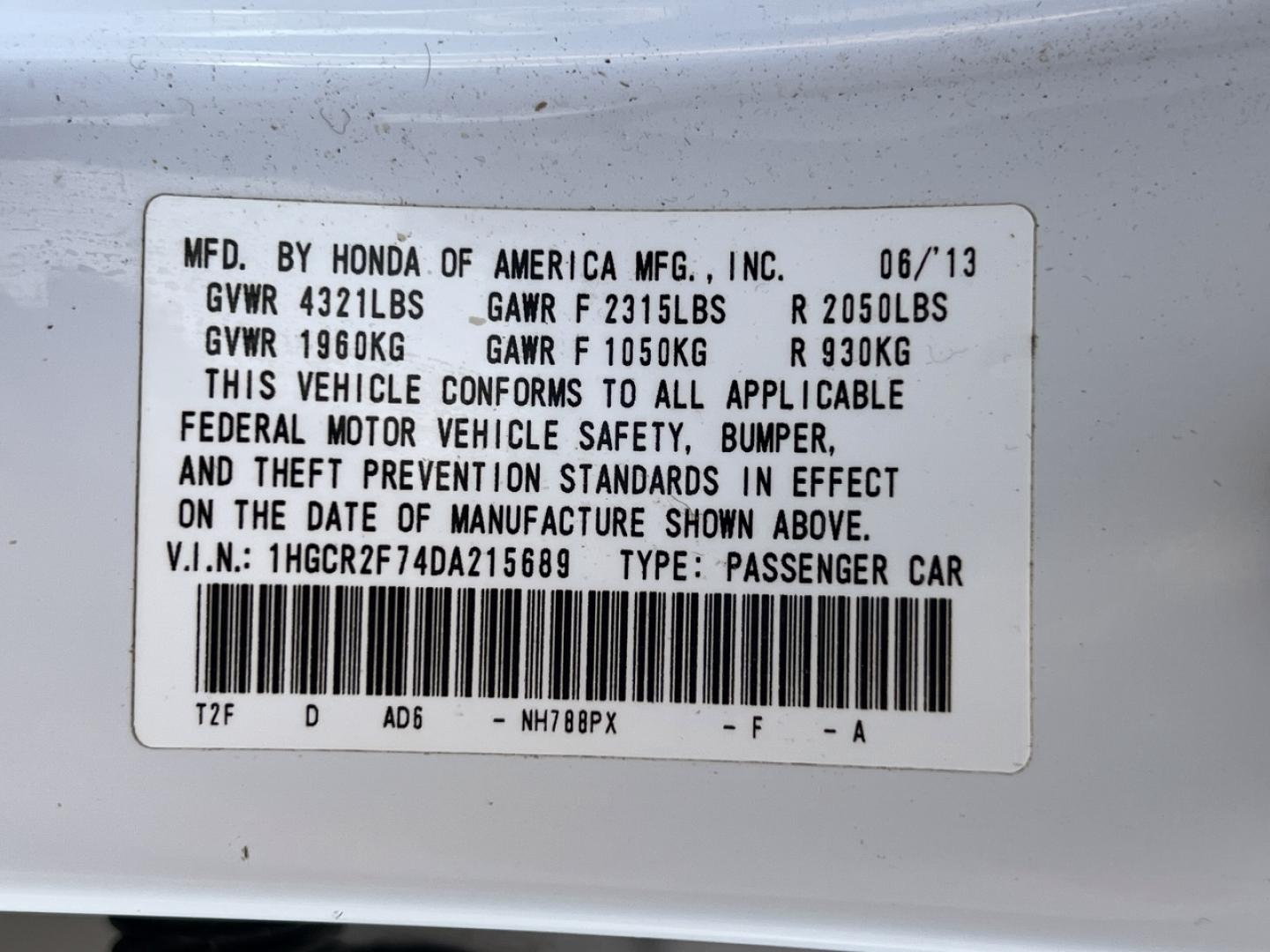 2013 WHITE /Tan Cloth Honda Accord EX (1HGCR2F74DA) with an 2.4L 4 Cyl. engine, Continuously Variable Transmission transmission, located at 2990 Old Orchard Rd., Jackson, MO, 63755, 37.354214, -89.612106 - 2013 Honda Accord EX 183xxx miles Front Wheel Drive 2.4L 4 Cyl. Automatic Backup Camera Power Driver Seat Sunroof Bluetooth Cruise Power Windows/Locks/Mirrors We have financing available and we accept trades! Fill out a credit application on our website or come by today! If you have any - Photo#45