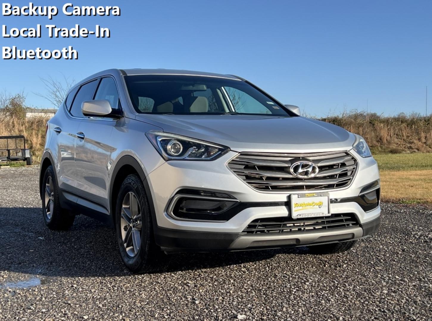 2017 SILVER /Gray Cloth HYUNDAI SANTA FE SPORT (5XYZT3LB8HG) with an 2.4L engine, Automatic transmission, located at 2990 Old Orchard Rd., Jackson, MO, 63755, 37.354214, -89.612106 - Photo#0