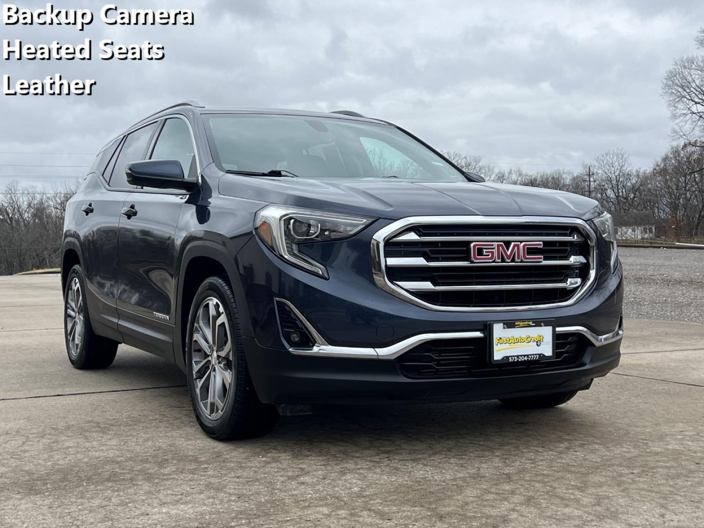 2018 NAVY /Gray/Black Leather GMC TERRAIN SLT (3GKALPEX0JL) with an 2.0L engine, Automatic transmission, located at 2990 Old Orchard Rd., Jackson, MO, 63755, 37.354214, -89.612106 - Photo#0