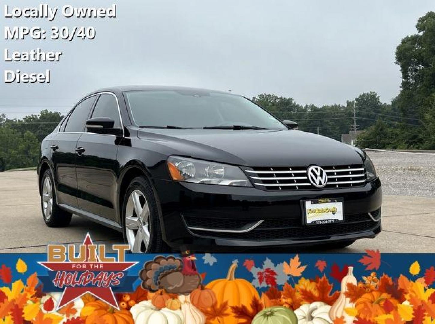 2013 /Black Volkswagen Passat 2.0L TDI SE MT (1VWBN7A31DC) with an 2.0L L4 DOHC 16V TURBO DIESEL engine, 6-Speed Manual transmission, located at 2990 Old Orchard Rd., Jackson, MO, 63755, 37.354214, -89.612106 - 2013 Volkswagen Passat TDI SE103xxx milesFront Wheel Drive2.0L Turbocharged 4 Cyl.AutomaticLeatherHeated SeatsPower Driver SeatSunroofBluetoothCruisePower Windows/Locks/MirrorsWe have financing available and we accept trades! Fill out a credit application on our website or come by today!If you have - Photo#0