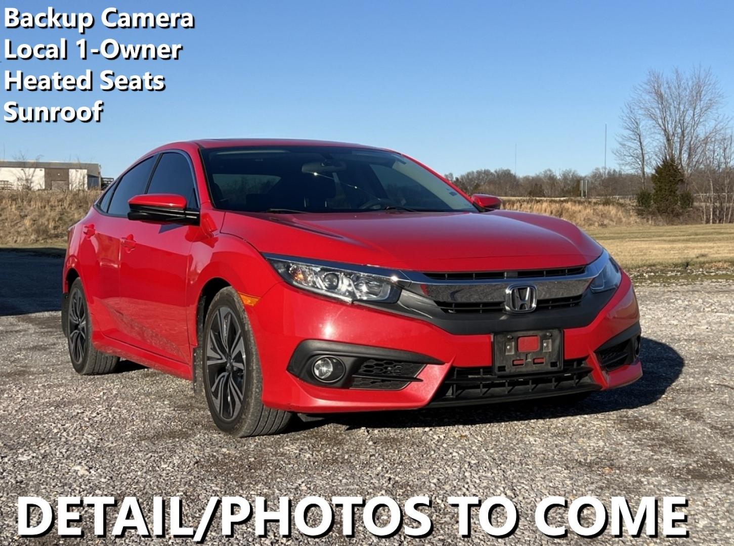 2017 RED Honda Civic EX-T Sedan CVT (2HGFC1F31HH) with an 1.5L 4 Cyl. TURBO engine, CVT transmission, located at 2990 Old Orchard Rd., Jackson, MO, 63755, 37.354214, -89.612106 - We have financing available and we accept trades! Fill out a credit application on our website or come by today! If you have any questions, give us a call at (573) 204-7777 or visit our website at firstautocredit.com. - Photo#0