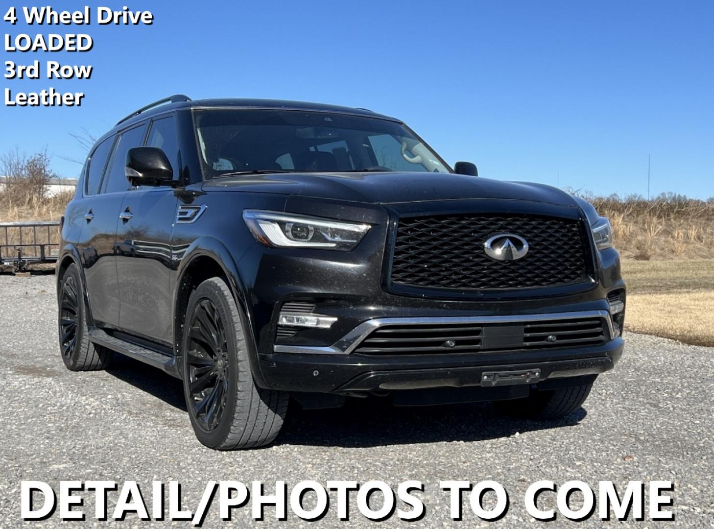 2019 BLACK /Black Leather INFINITI QX80 LUXE (JN8AZ2NE9K9) with an 5.6L V8 engine, Automatic transmission, located at 2990 Old Orchard Rd., Jackson, MO, 63755, 37.354214, -89.612106 - We have financing available and we accept trades! Fill out a credit application on our website or come by today! If you have any questions, give us a call at (573) 204-7777 or visit our website at firstautocredit.com. - Photo#0