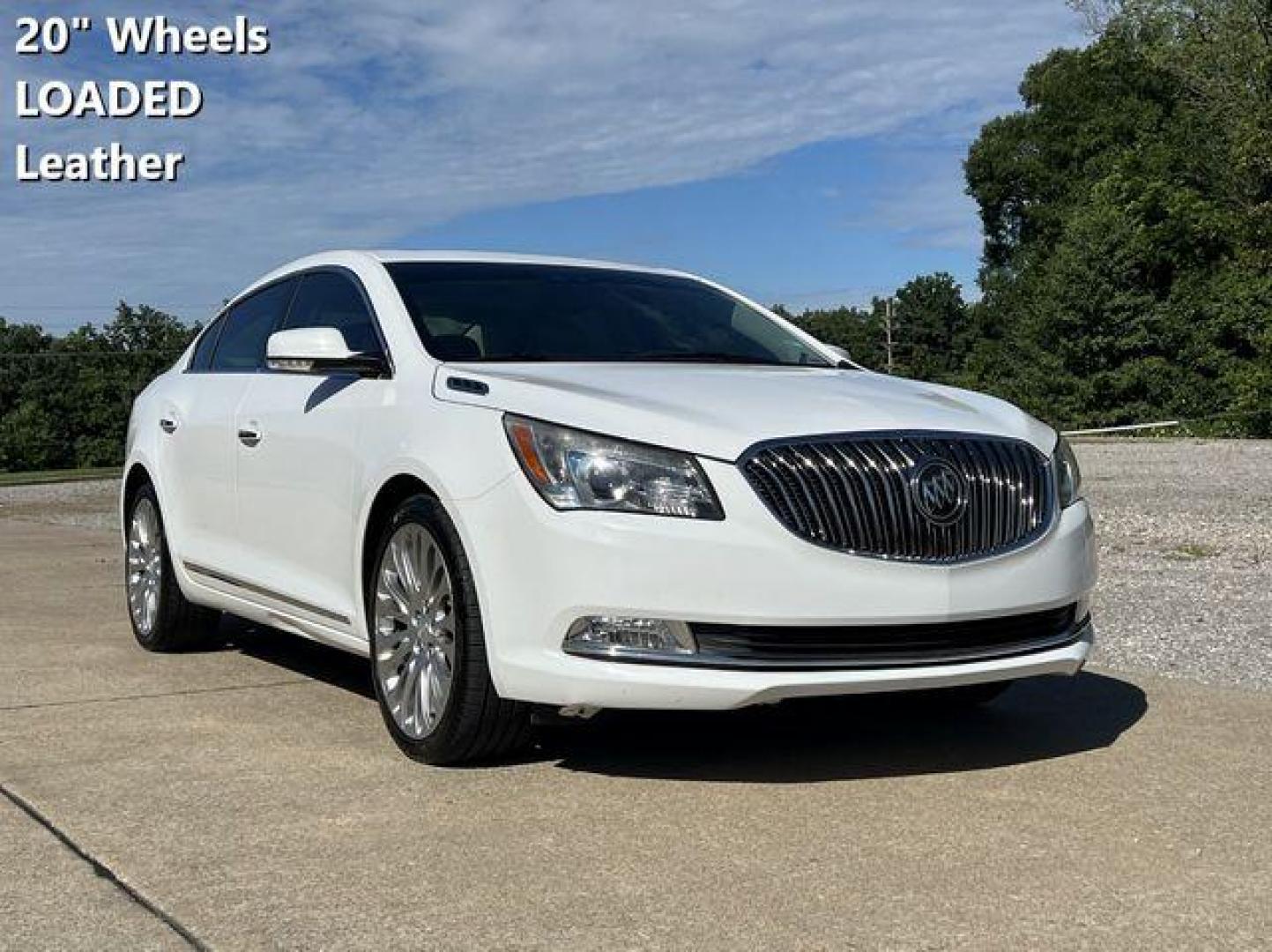 2014 WHITE /Tan BUICK LACROSSE TOURING (1G4GF5G39EF) with an 3.6L engine, Automatic transmission, located at 2990 Old Orchard Rd., Jackson, MO, 63755, 37.354214, -89.612106 - Photo#0