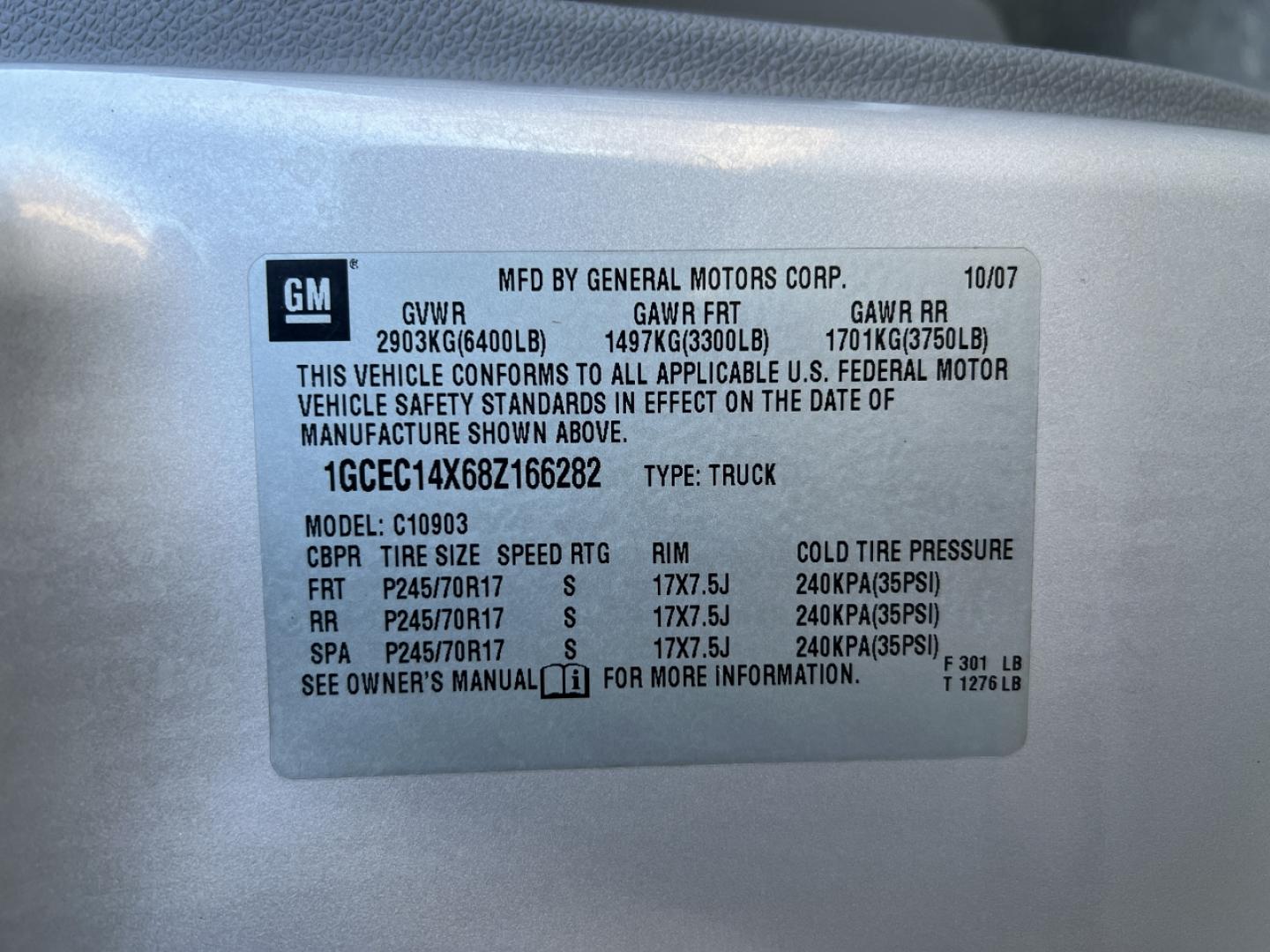 2008 TAN /Black/Gray Cloth CHEVROLET SILVERADO 1500 (1GCEC14X68Z) with an 4.3L engine, Automatic transmission, located at 2990 Old Orchard Rd., Jackson, MO, 63755, 37.354214, -89.612106 - Photo#42