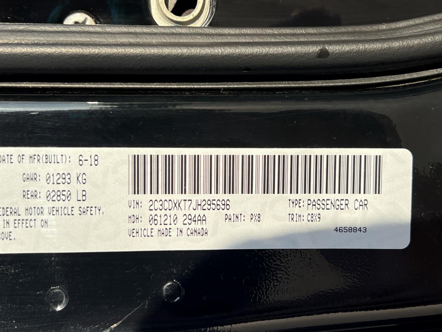 2018 BLACK /Black Cloth DODGE CHARGER POLICE (2C3CDXKT7JH) with an 5.7L engine, Automatic transmission, located at 2990 Old Orchard Rd., Jackson, MO, 63755, 37.354214, -89.612106 - Photo#45