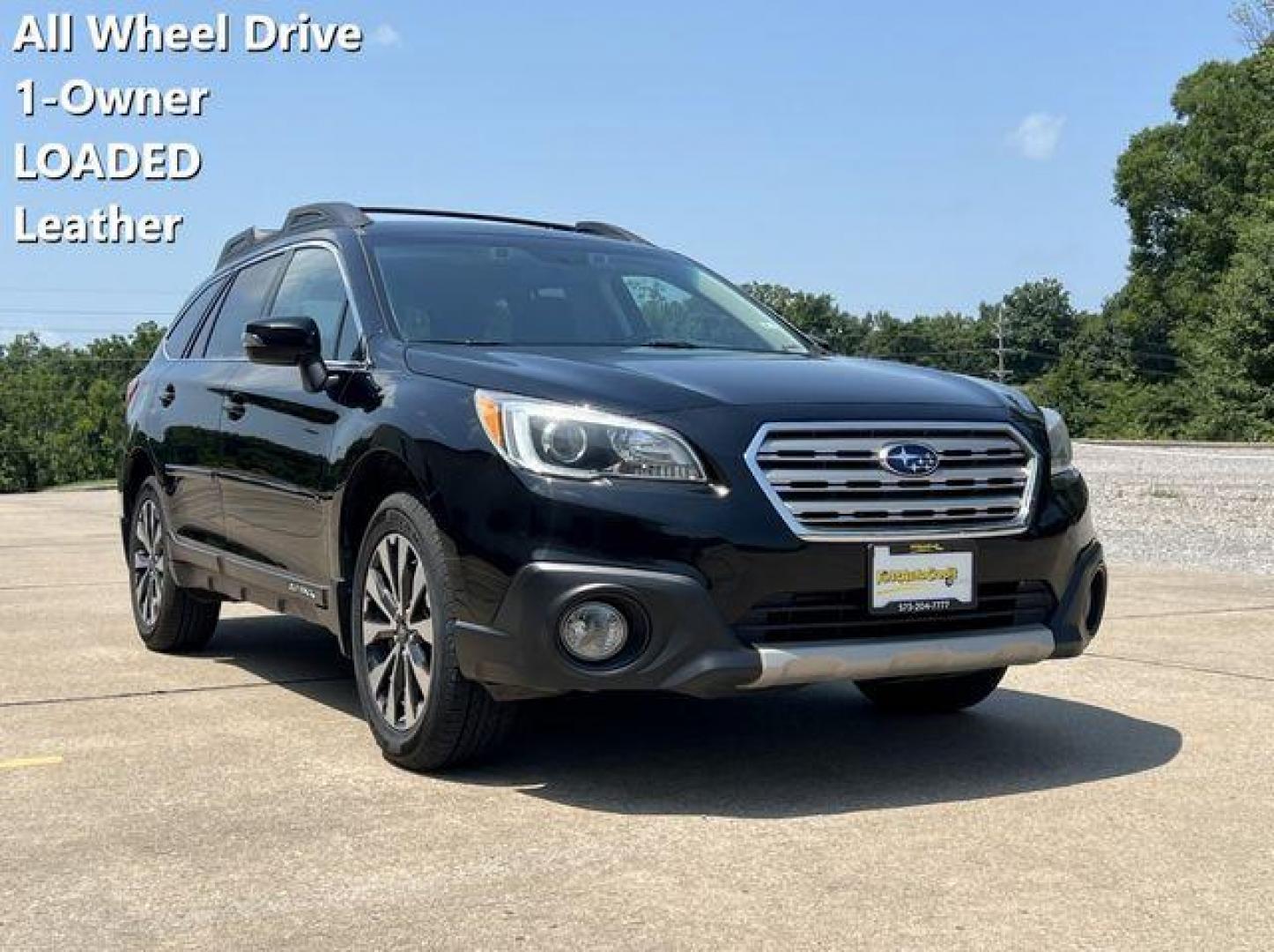 2016 BLACK /Black SUBARU OUTBACK 2.5I LIMITED (4S4BSBNC3G3) with an 2.5L engine, Continuously Variable transmission, located at 2990 Old Orchard Rd., Jackson, MO, 63755, 37.354214, -89.612106 - Photo#0