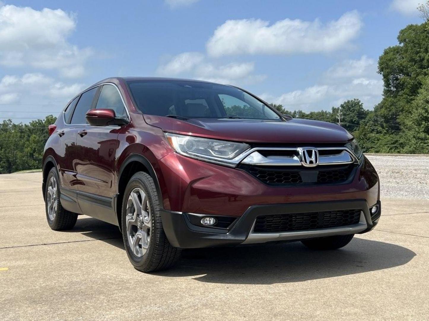 2017 MAROON /Gray HONDA CR-V EXL (5J6RW1H89HL) with an 1.5L engine, Continuously Variable transmission, located at 2990 Old Orchard Rd., Jackson, MO, 63755, 37.354214, -89.612106 - Photo#0