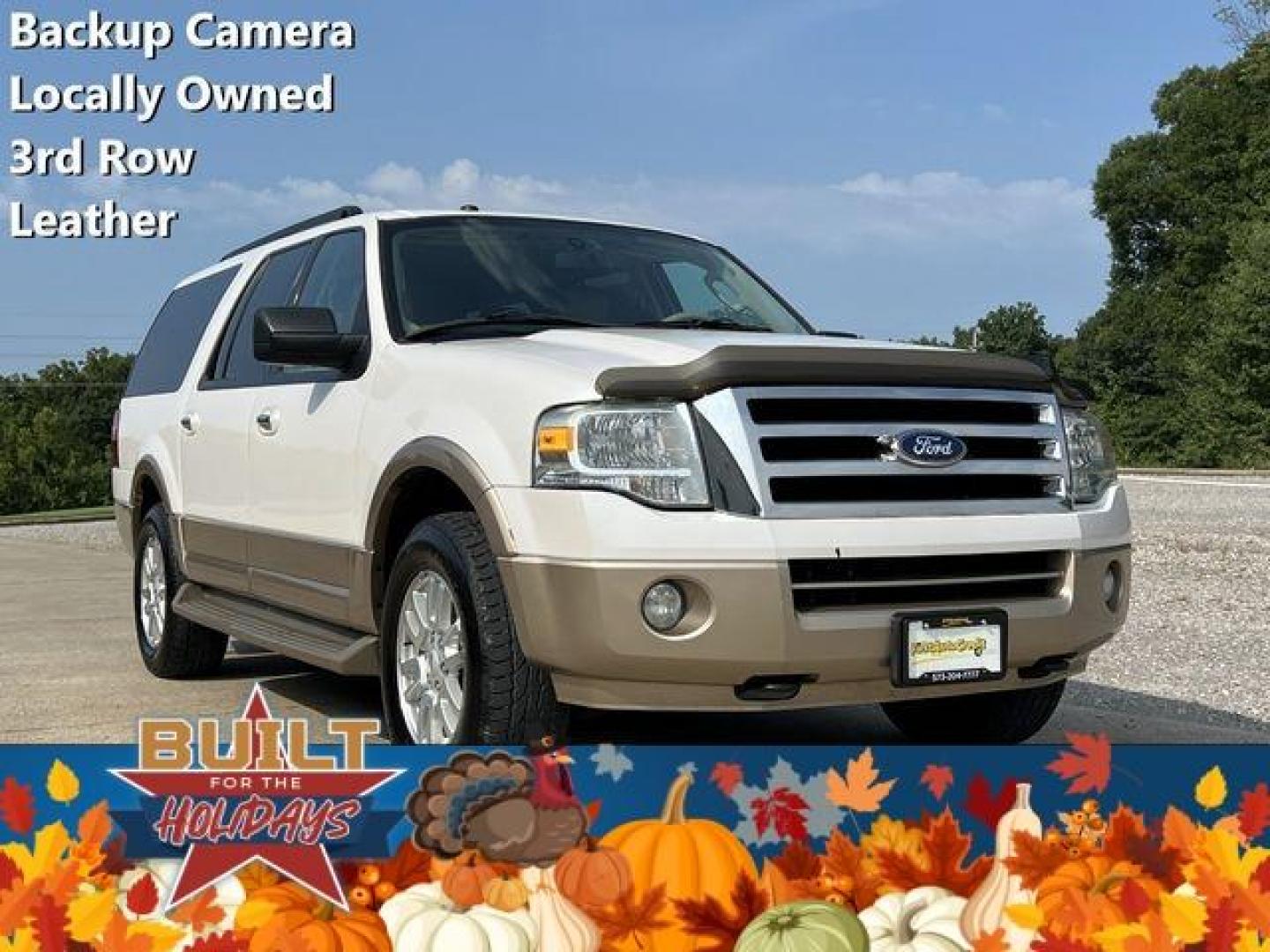 2012 WHITE /Tan FORD EXPEDITION EL XLT (1FMJK1J57CE) with an 5.4L engine, Automatic transmission, located at 2990 Old Orchard Rd., Jackson, MO, 63755, 37.354214, -89.612106 - Photo#0