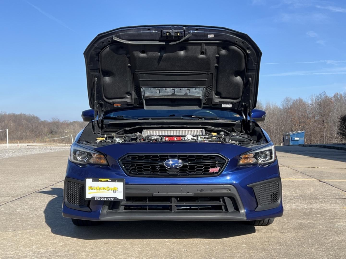 2019 BLUE /Black Suede/Leather SUBARU WRX STI (JF1VA2S61K9) with an 2.5L engine, 6-Speed Manual transmission, located at 2990 Old Orchard Rd., Jackson, MO, 63755, 37.354214, -89.612106 - Photo#33