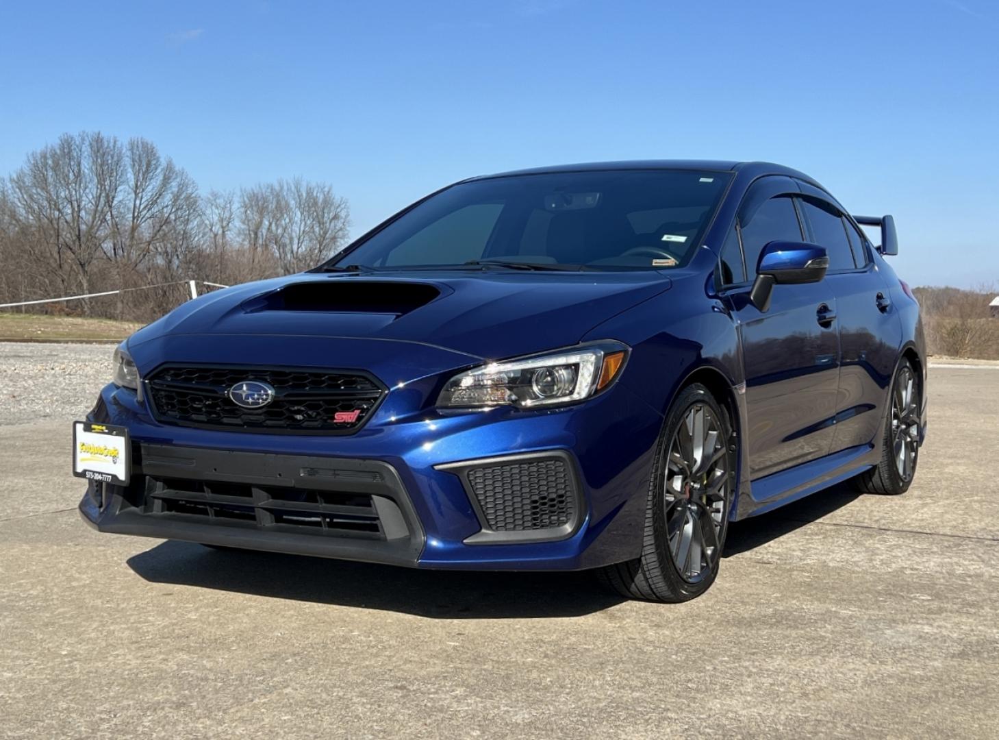 2019 BLUE /Black Suede/Leather SUBARU WRX STI (JF1VA2S61K9) with an 2.5L engine, 6-Speed Manual transmission, located at 2990 Old Orchard Rd., Jackson, MO, 63755, 37.354214, -89.612106 - Photo#4