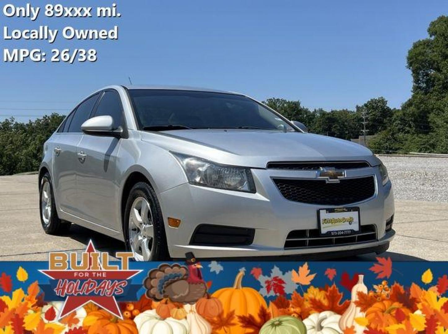 2014 SILVER /Jet Black/Sport Red CHEVROLET CRUZE LT (1G1PC5SBXE7) with an 1.4L engine, Automatic transmission, located at 2990 Old Orchard Rd., Jackson, MO, 63755, 37.354214, -89.612106 - Photo#0