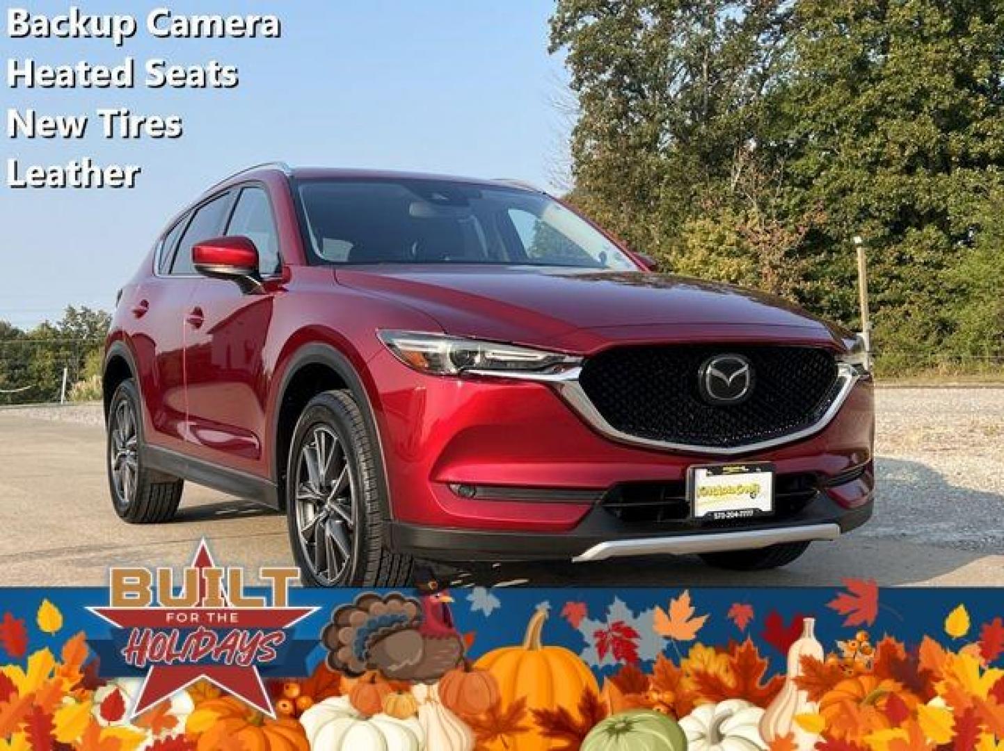 2017 RED /Black MAZDA CX-5 GRAND TOURING (JM3KFBDL4H0) with an 2.5L engine, Automatic transmission, located at 2990 Old Orchard Rd., Jackson, MO, 63755, 37.354214, -89.612106 - Photo#0