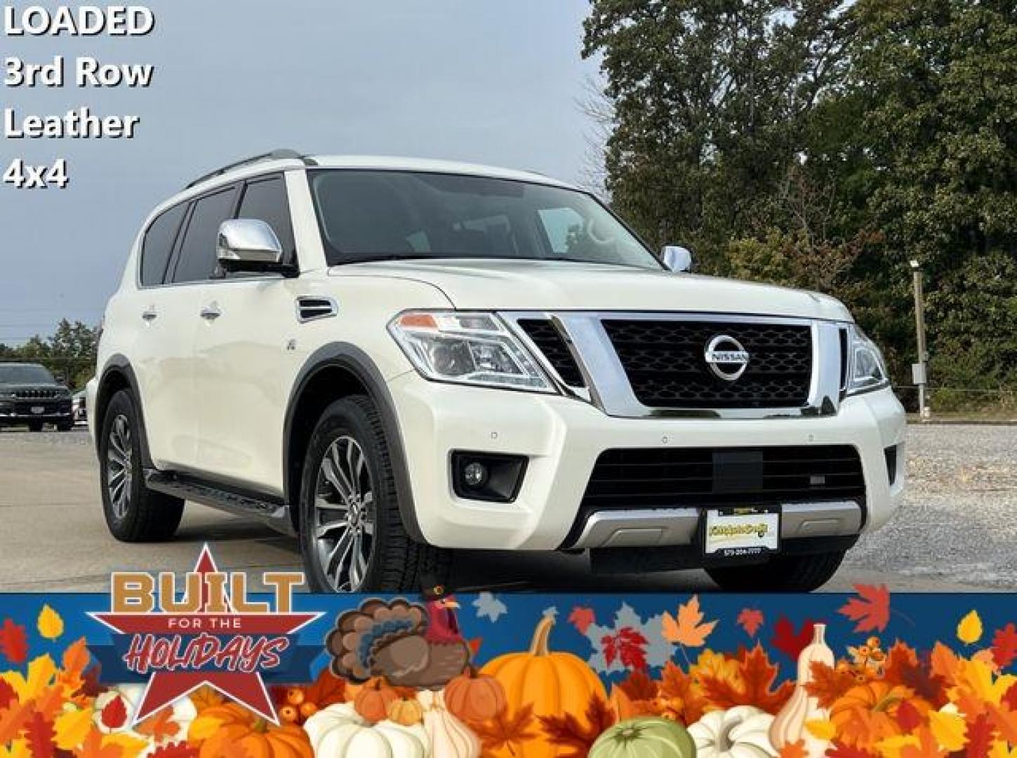 2018 WHITE /Black NISSAN ARMADA SL (JN8AY2NC2JX) with an 5.6L engine, Automatic transmission, located at 2990 Old Orchard Rd., Jackson, MO, 63755, 37.354214, -89.612106 - Photo#0