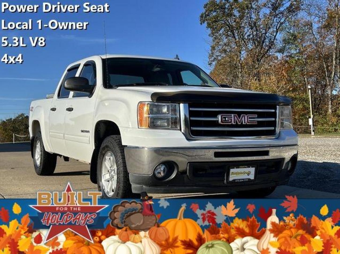 2013 WHITE /Gray GMC SIERRA 1500 SLE (3GTP2VE72DG) with an 5.3L engine, Automatic transmission, located at 2990 Old Orchard Rd., Jackson, MO, 63755, 37.354214, -89.612106 - Photo#0