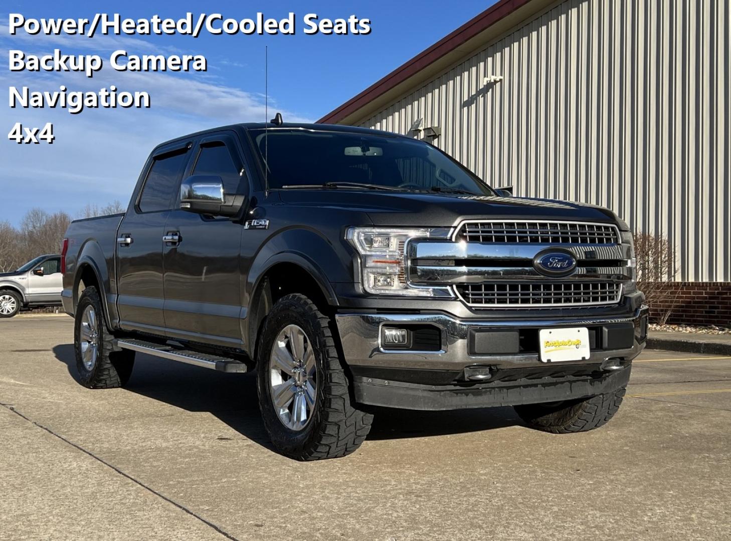 2018 GREY /Black FORD F150 LARIAT (1FTEW1EG5JK) with an 3.5L engine, Automatic transmission, located at 2990 Old Orchard Rd., Jackson, MO, 63755, 37.354214, -89.612106 - Photo#0