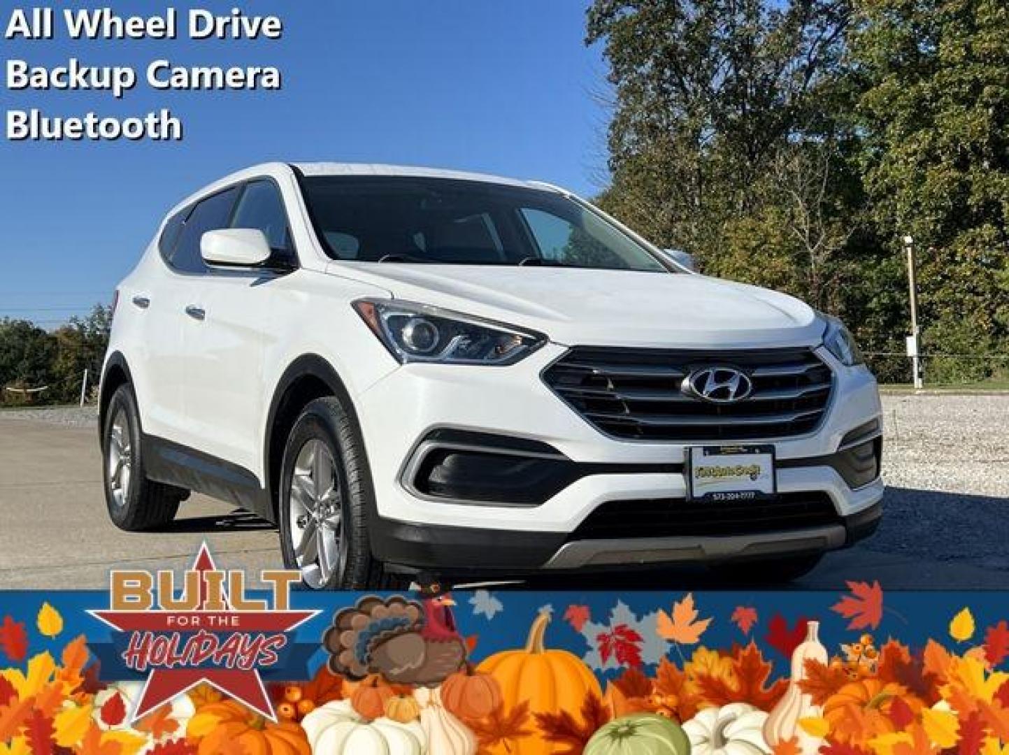 2018 WHITE /Tan HYUNDAI SANTA FE SPORT (5NMZTDLB2JH) with an 2.4L engine, Automatic transmission, located at 2990 Old Orchard Rd., Jackson, MO, 63755, 37.354214, -89.612106 - Photo#0