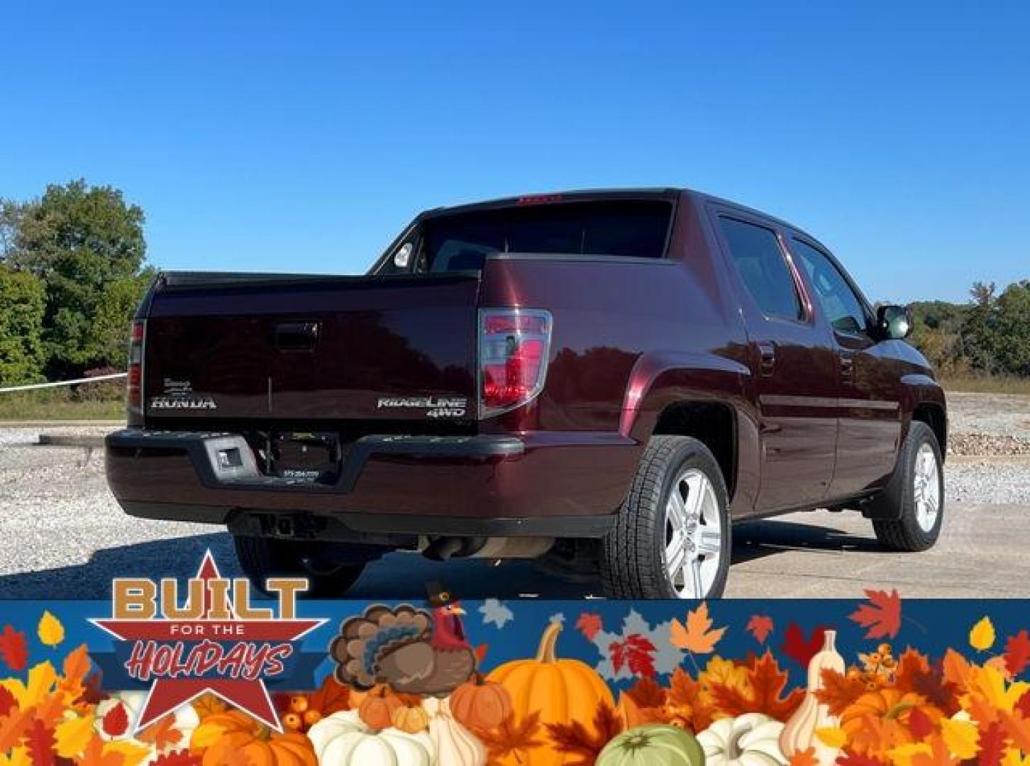 2013 MAROON /Black HONDA RIDGELINE RTL (5FPYK1F59DB) with an 3.5L engine, Automatic transmission, located at 2990 Old Orchard Rd., Jackson, MO, 63755, 37.354214, -89.612106 - Photo#12