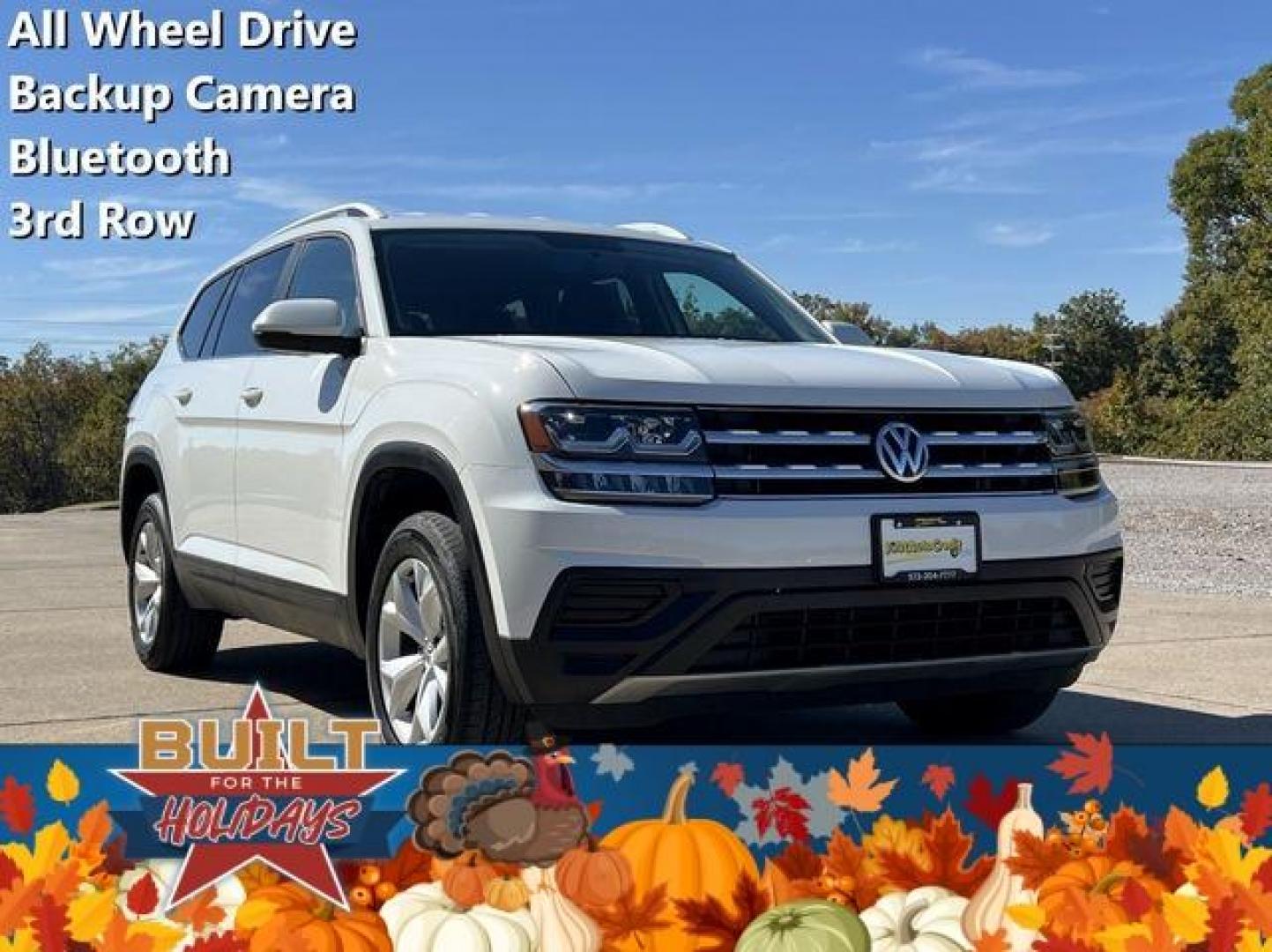 2018 WHITE /Black VOLKSWAGEN ATLAS S (1V2GR2CA3JC) with an 3.6L engine, Automatic transmission, located at 2990 Old Orchard Rd., Jackson, MO, 63755, 37.354214, -89.612106 - Photo#0