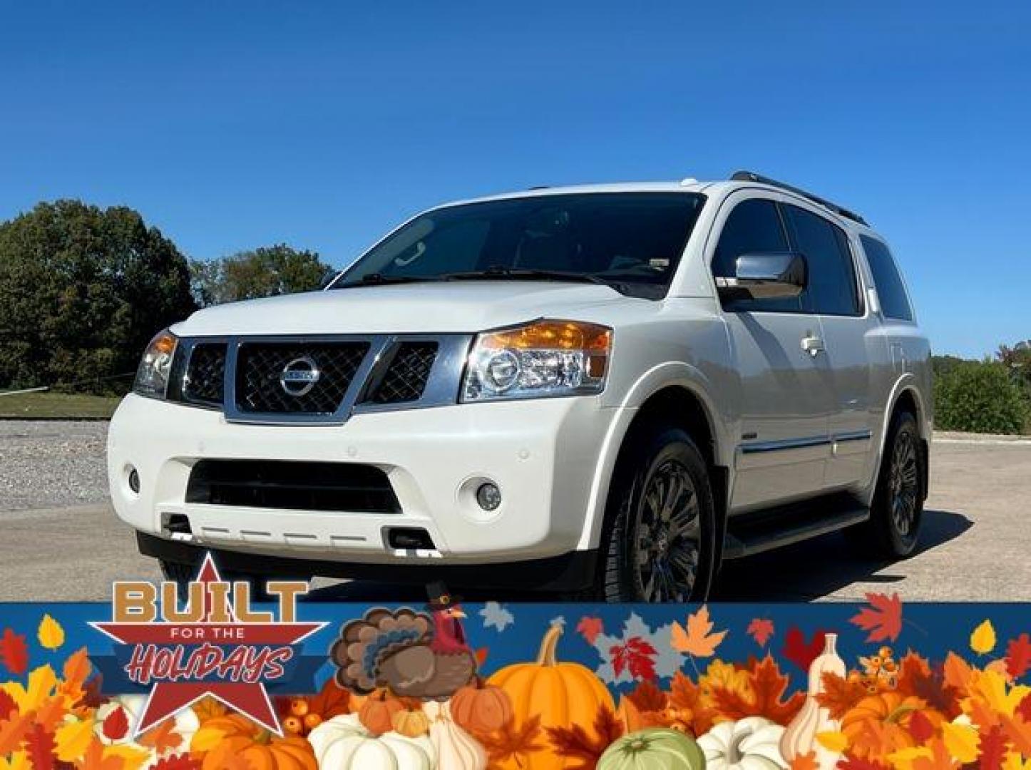 2015 WHITE /Tan NISSAN ARMADA PLATINUM (5N1BA0NE7FN) with an 5.6L engine, Automatic transmission, located at 2990 Old Orchard Rd., Jackson, MO, 63755, 37.354214, -89.612106 - Photo#9